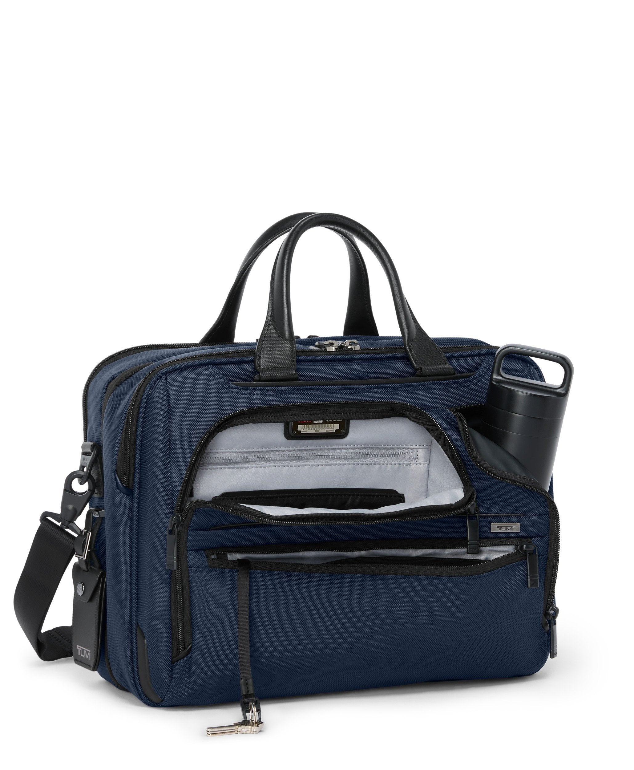 Alpha 4 Medium 15" Expandable Briefcase - Navy