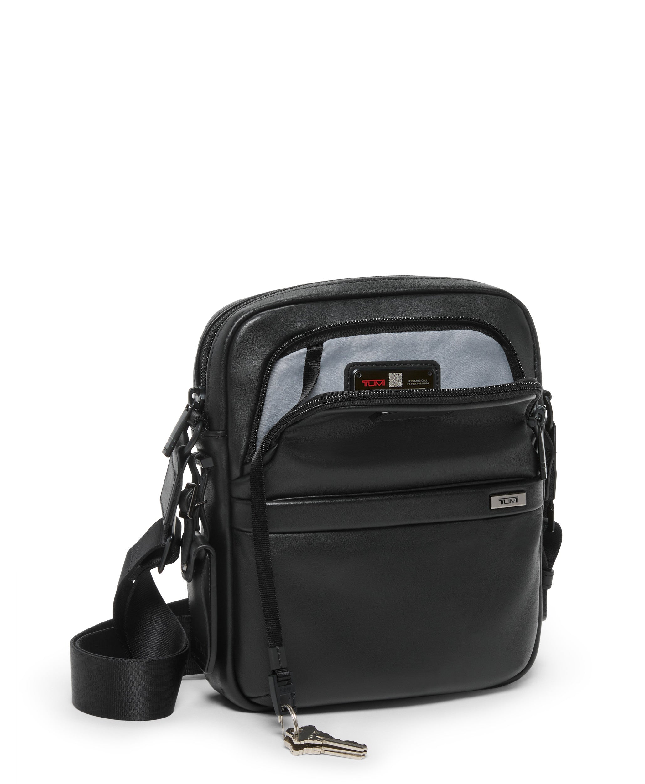 Alpha 4 Medium Crossbody Leather - Black