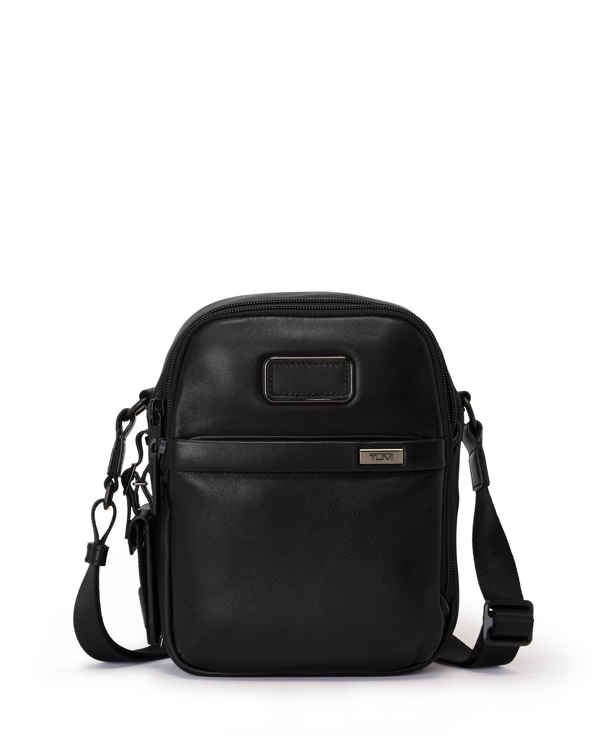 Alpha 4 Small Crossbody Leather - Black