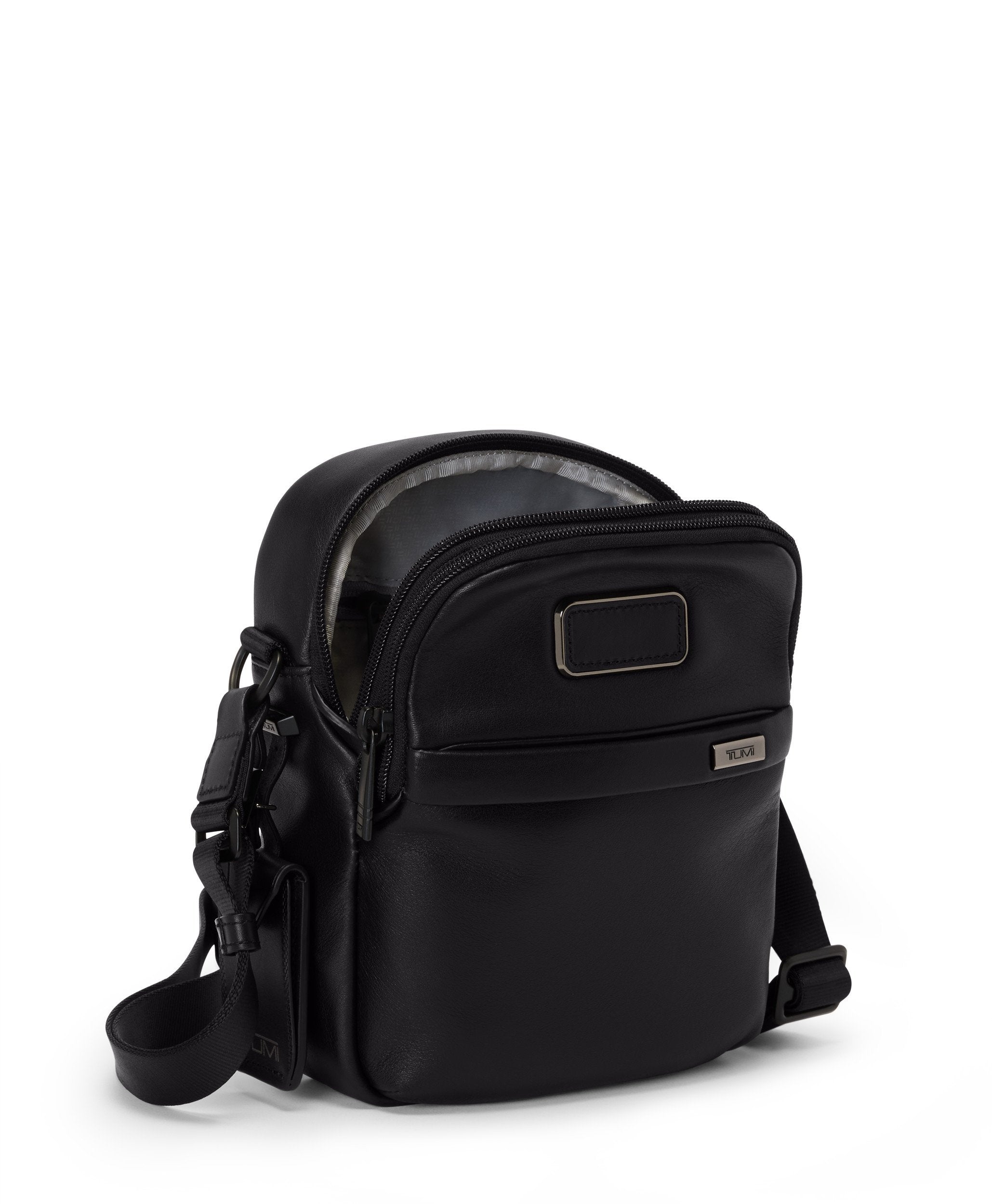 Alpha 4 Small Crossbody Leather - Black
