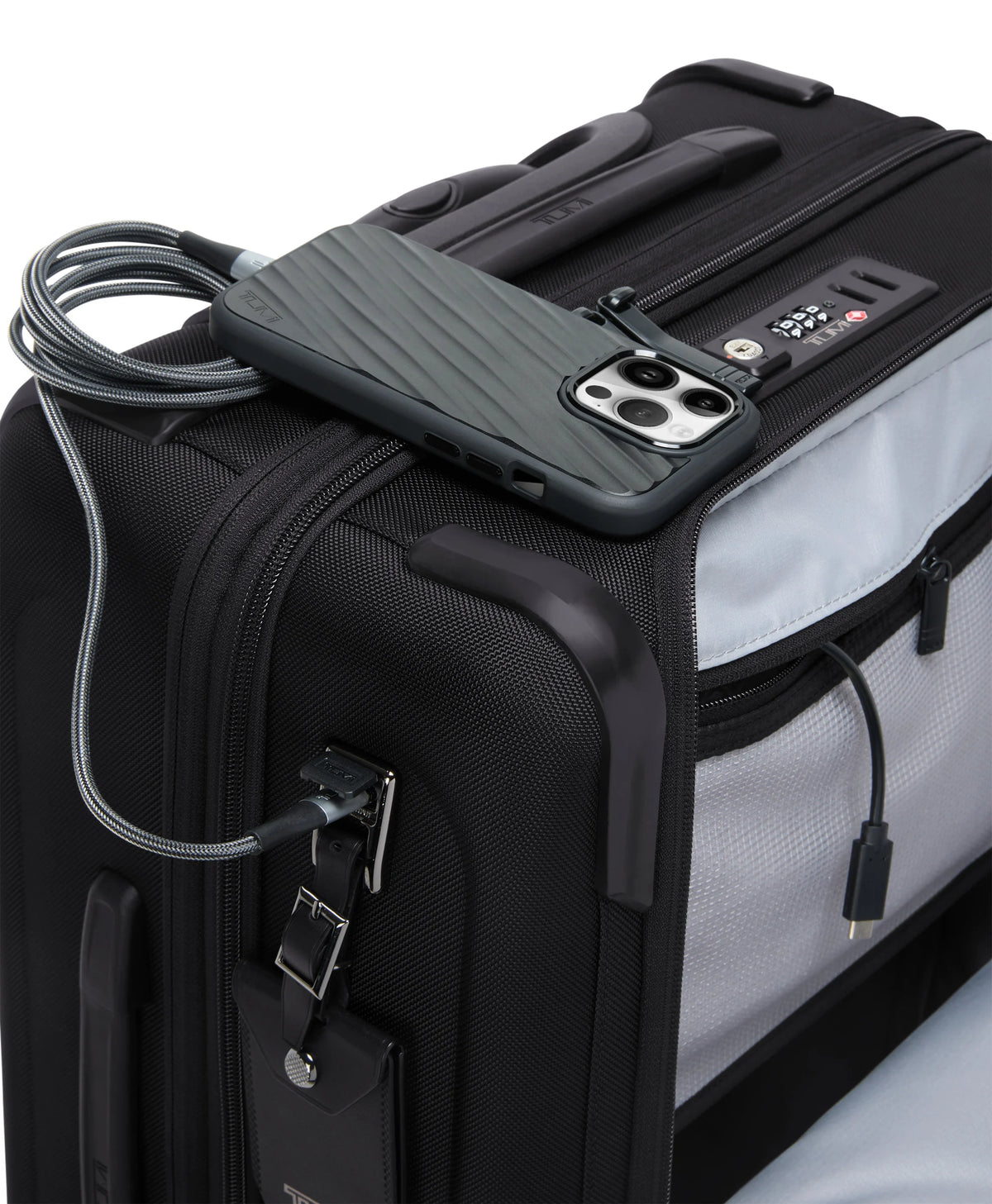 Alpha 4 Large Dual Access Expandable Carry-On 55 cm - Black