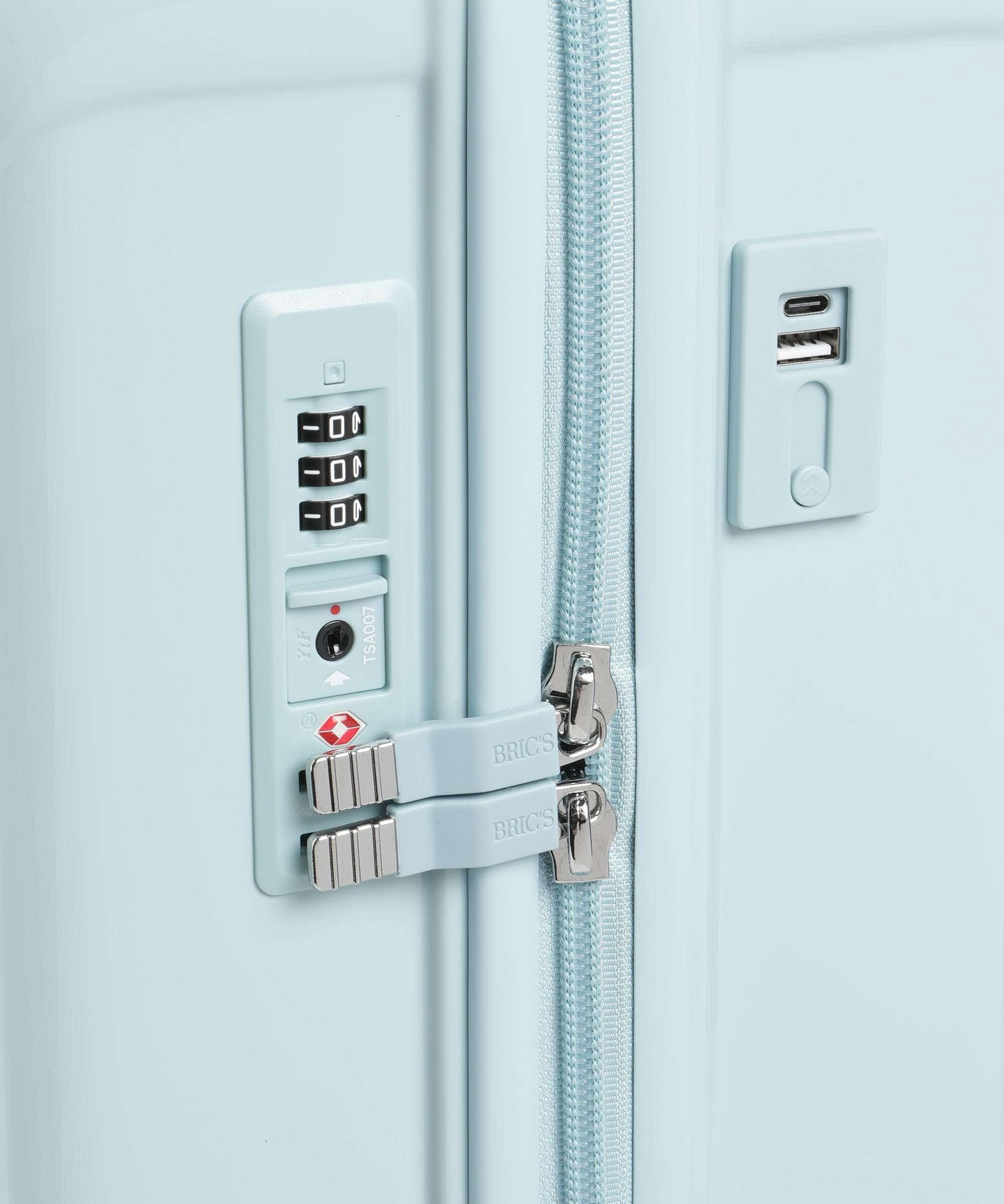 Positano Monochrome carryon trolley Light Blue London Luggage