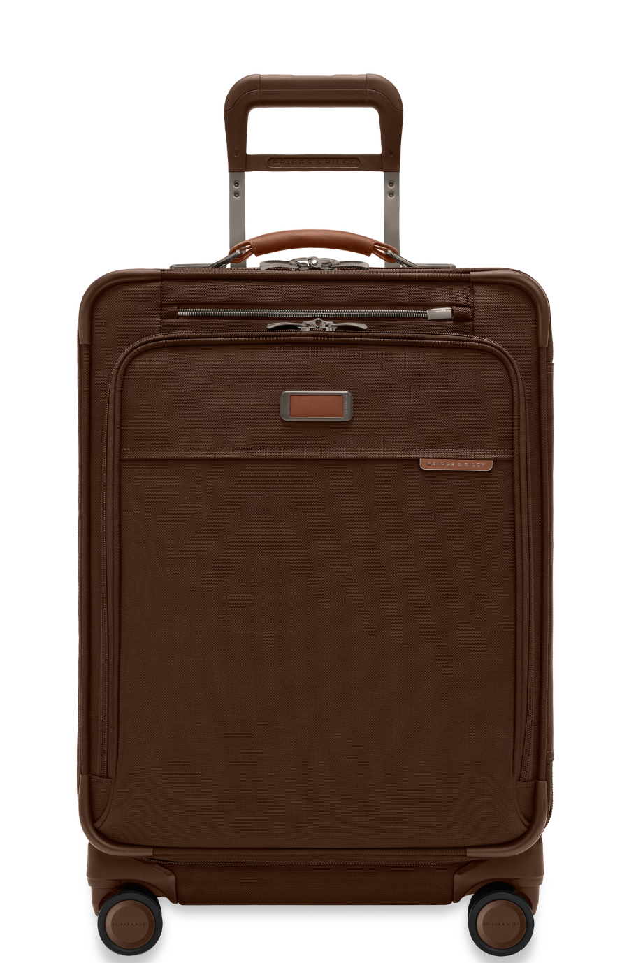 BASELINE Compact 61cm Checked Expandable Spinner - Chocolate