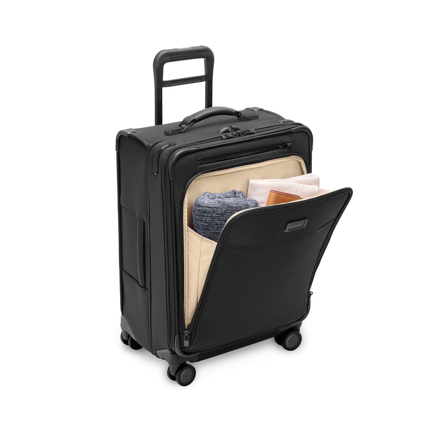 BASELINE Compact 61cm Checked Expandable Spinner - Black