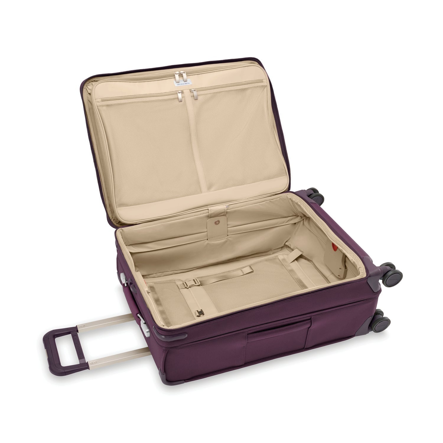 BASELINE Compact 61cm Checked Expandable Spinner - Plum