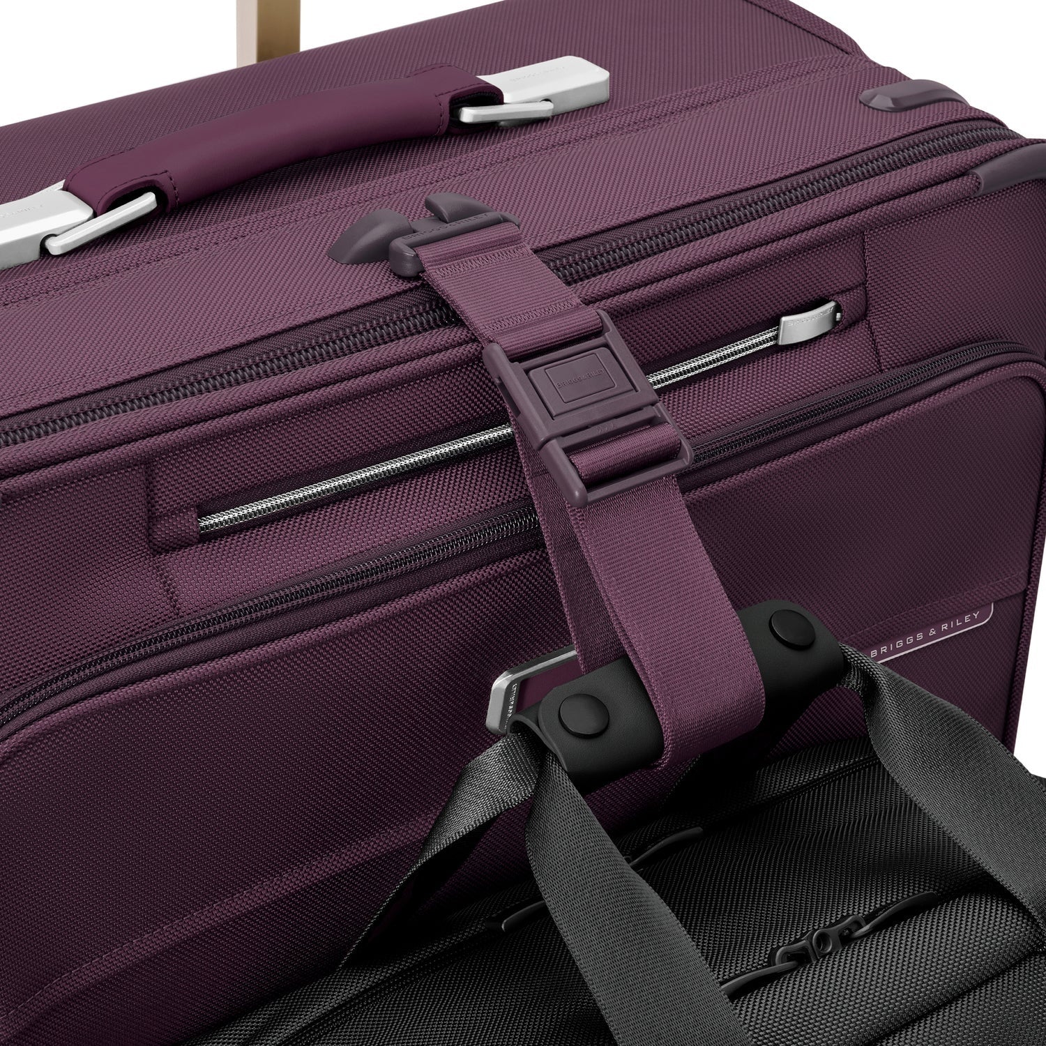 BASELINE Compact 61cm Checked Expandable Spinner - Plum