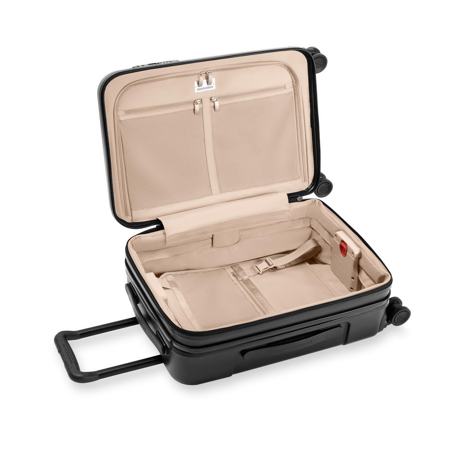 Sympatico Essential 56cm Front Pocket Carry-On Expandable Spinner - Black