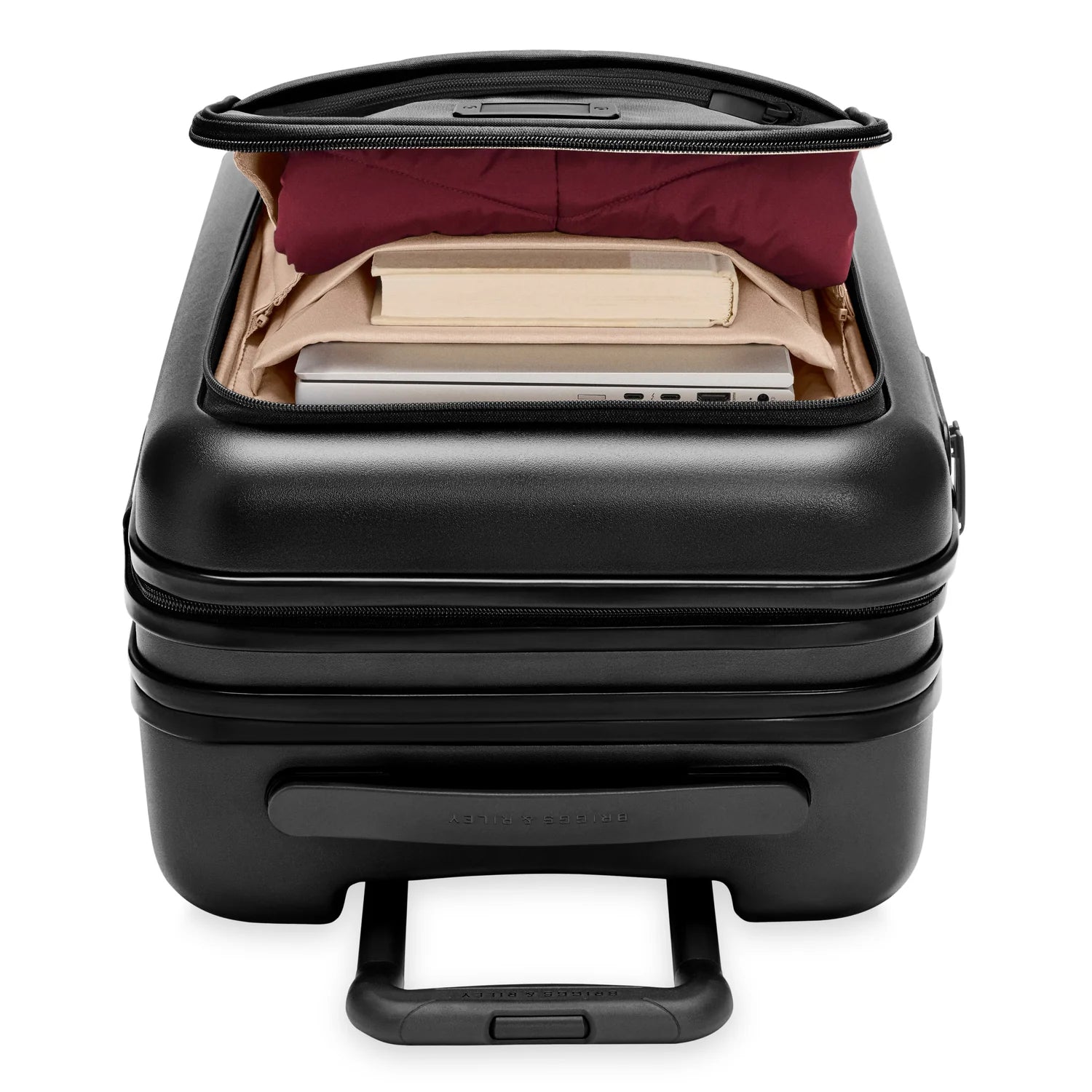 Sympatico Essential 56cm Front Pocket Carry-On Expandable Spinner - Black