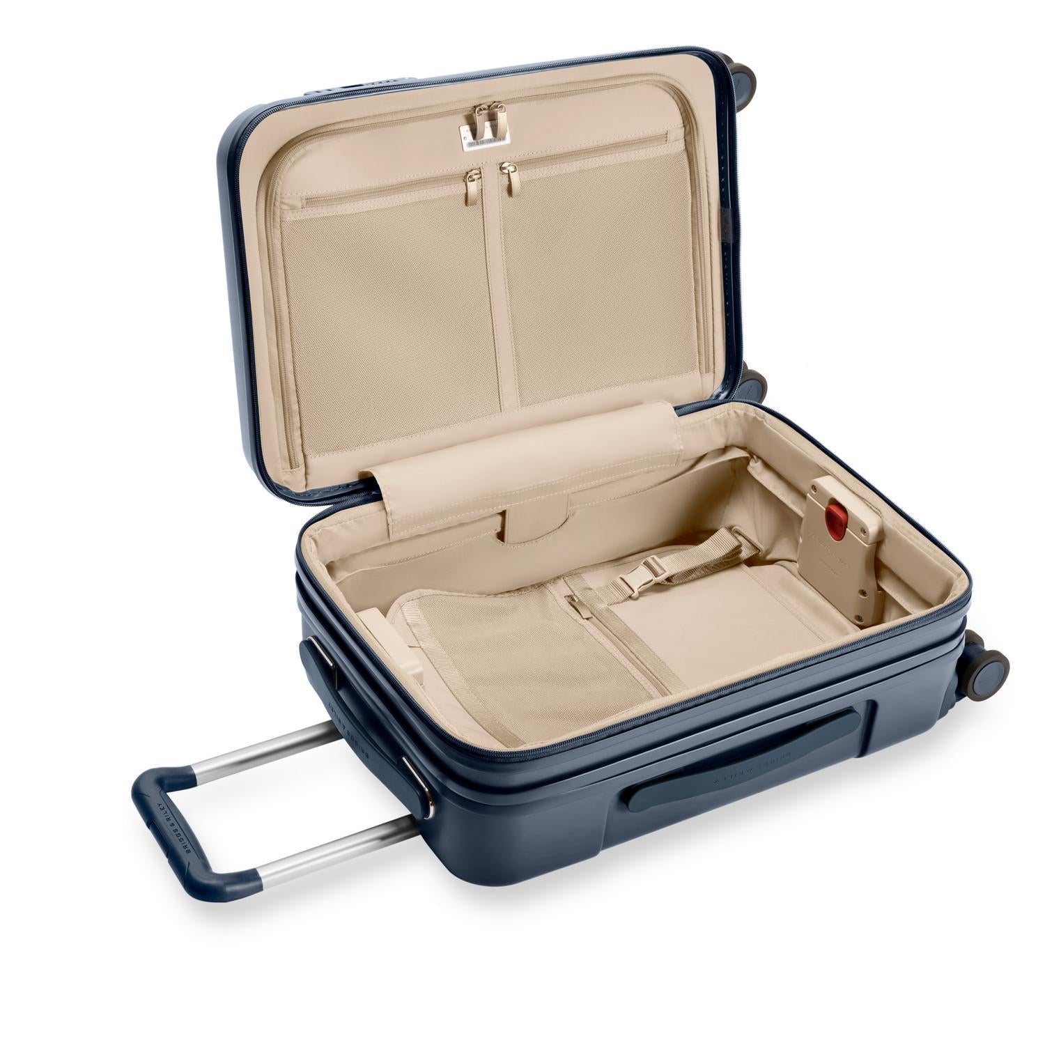 Sympatico Essential 56cm Front Pocket Carry-On Expandable Spinner - Navy