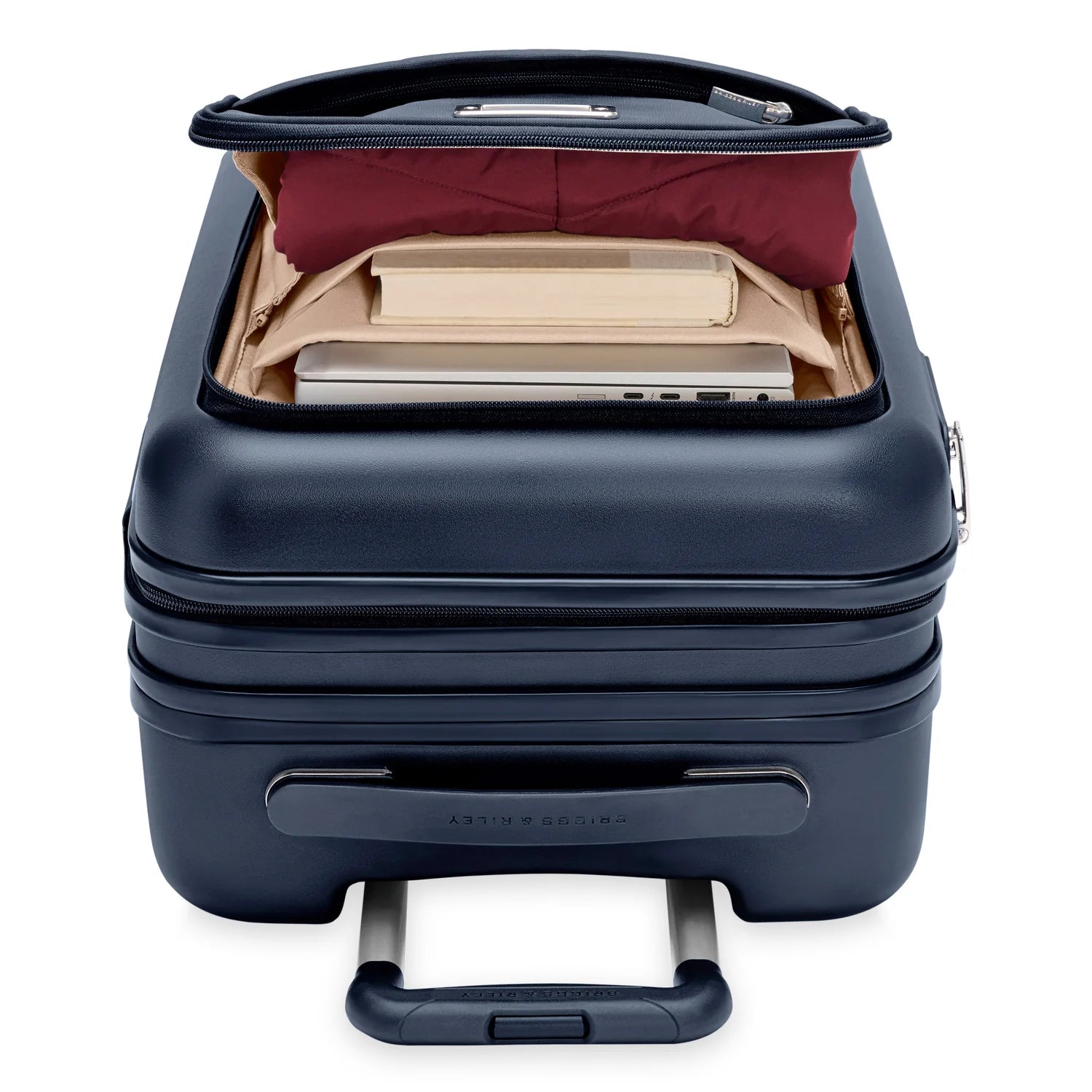 Sympatico Essential 56cm Front Pocket Carry-On Expandable Spinner - Navy