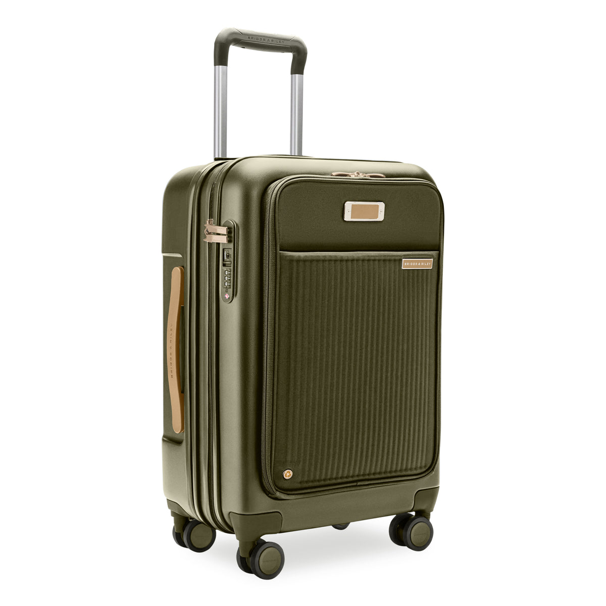 Sympatico Essential 56cm Front Pocket Carry-On Expandable Spinner - Olive