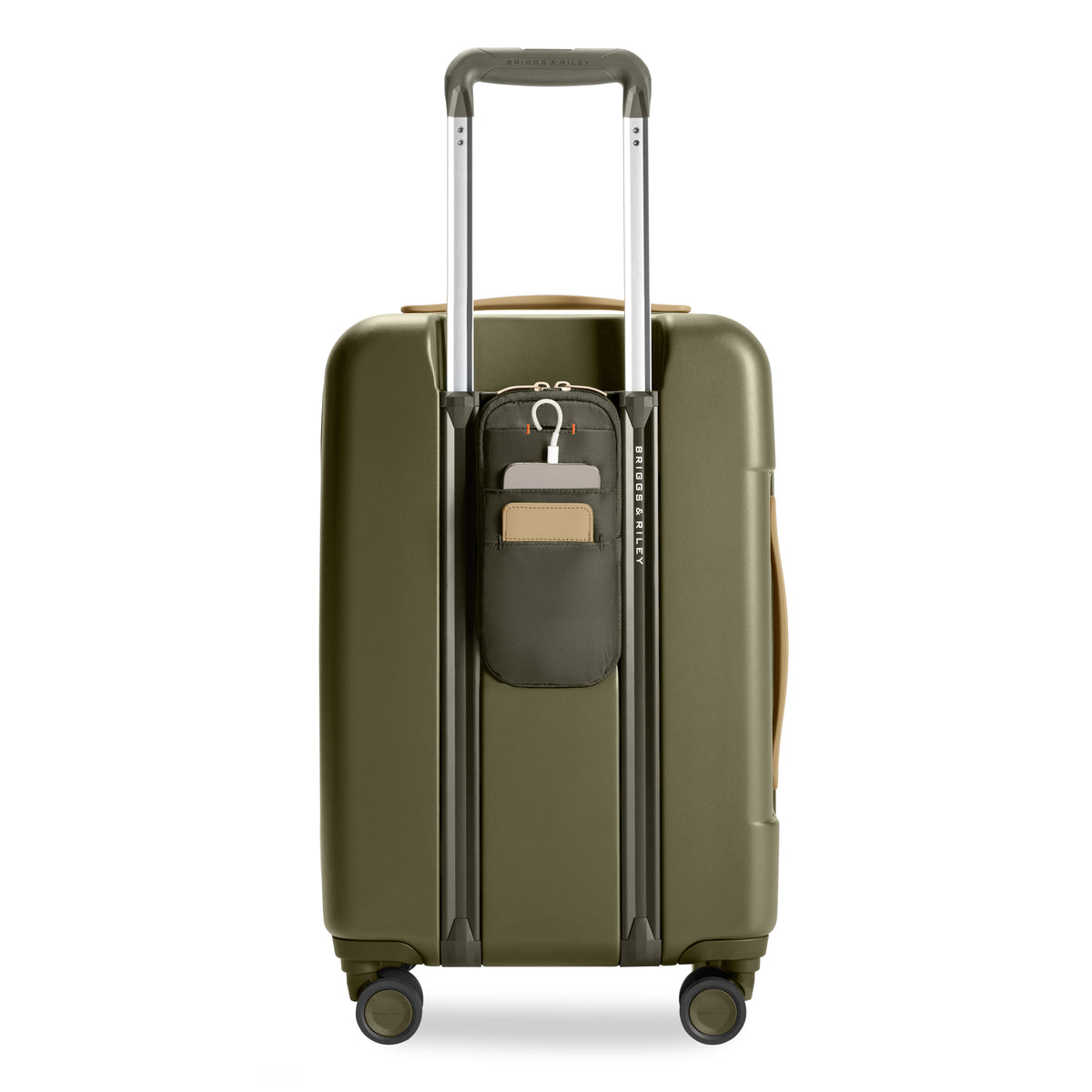 Sympatico Essential 56cm Front Pocket Carry-On Expandable Spinner - Olive