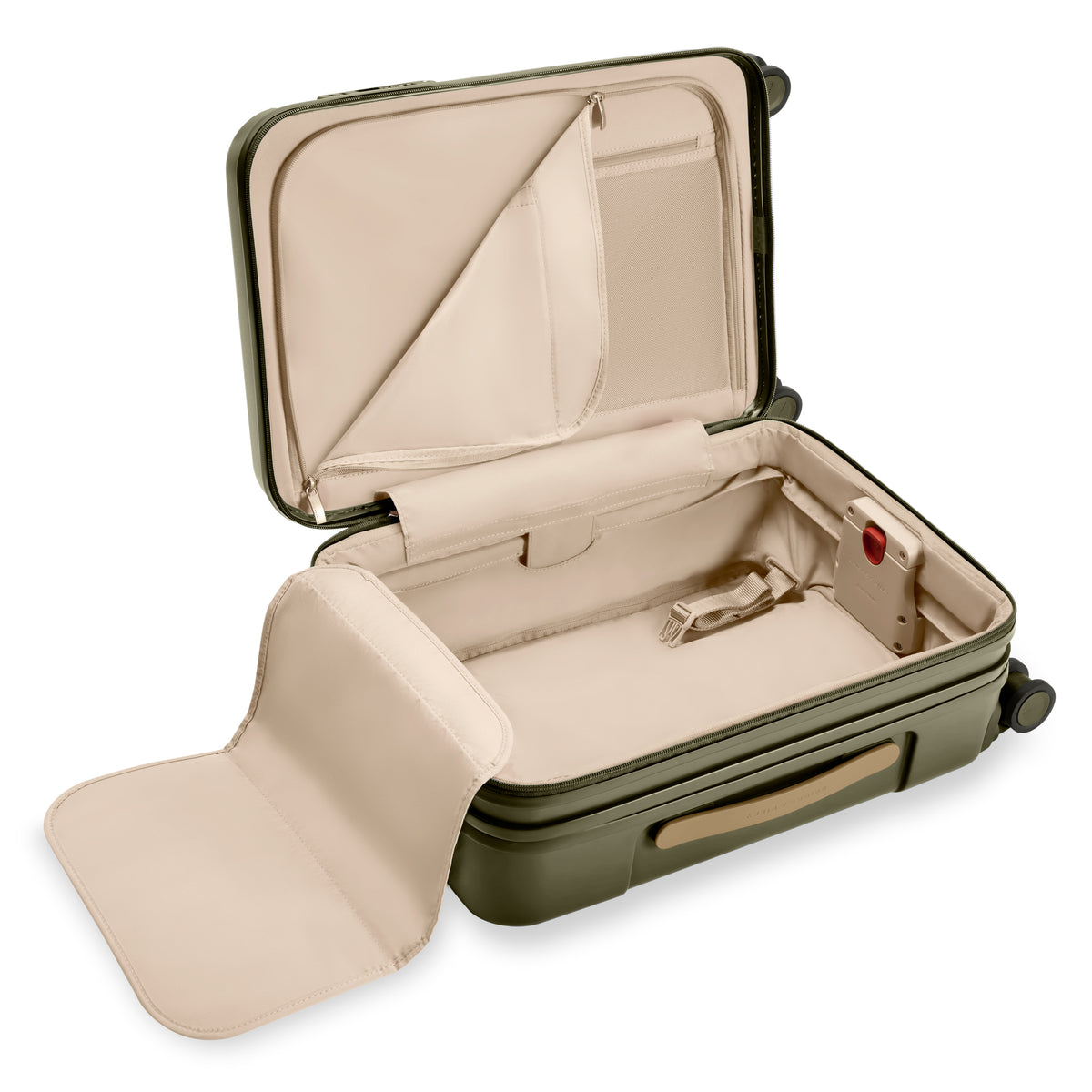 Sympatico Essential 56cm Front Pocket Carry-On Expandable Spinner - Olive