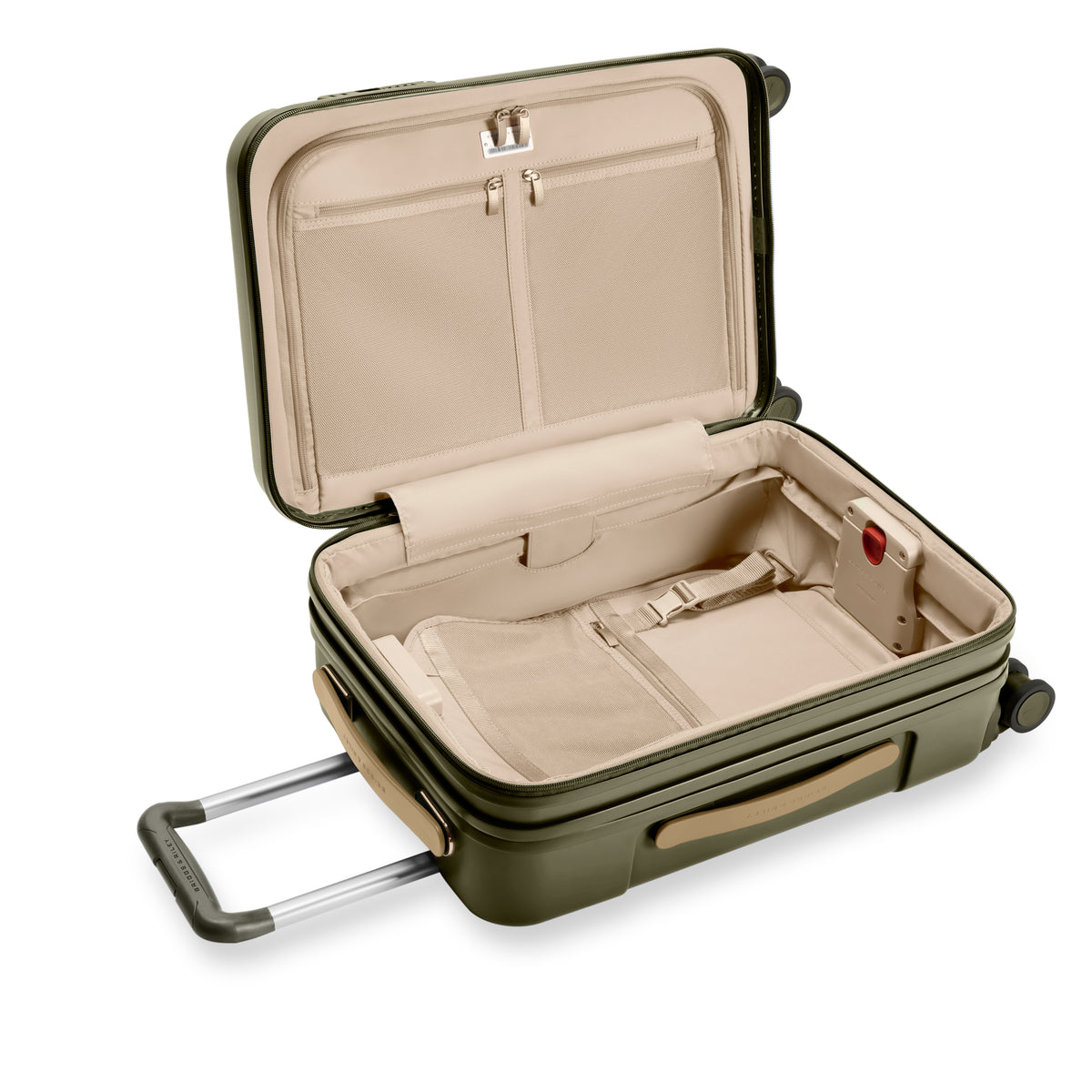 Sympatico Essential 56cm Front Pocket Carry-On Expandable Spinner - Olive