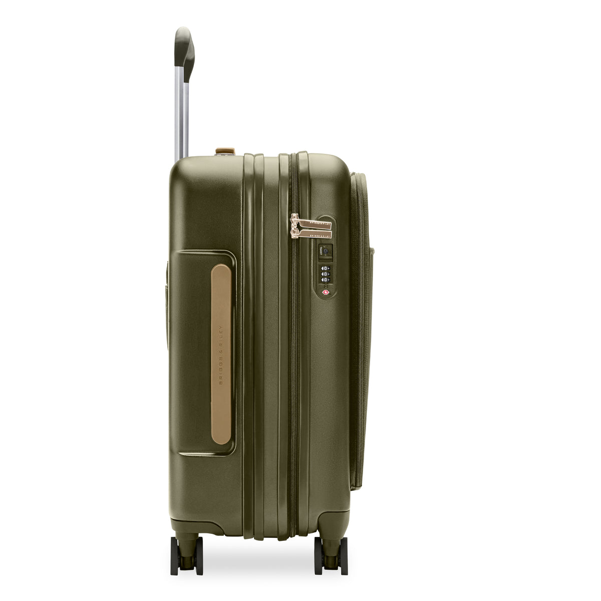 Sympatico Essential 56cm Front Pocket Carry-On Expandable Spinner - Olive