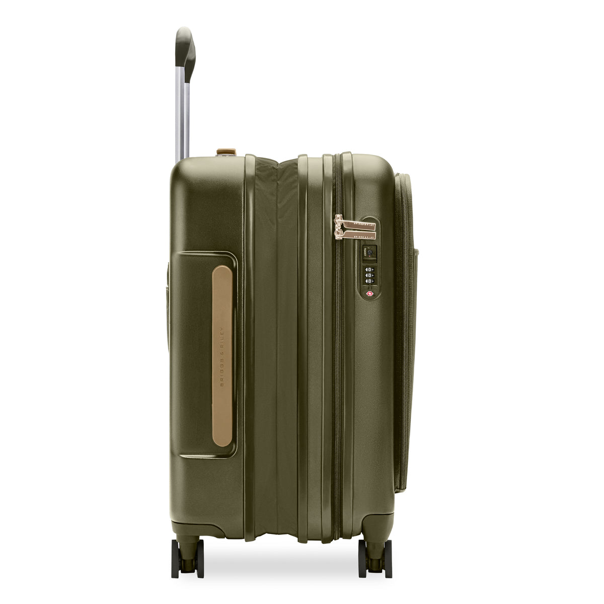 Sympatico Essential 56cm Front Pocket Carry-On Expandable Spinner - Olive