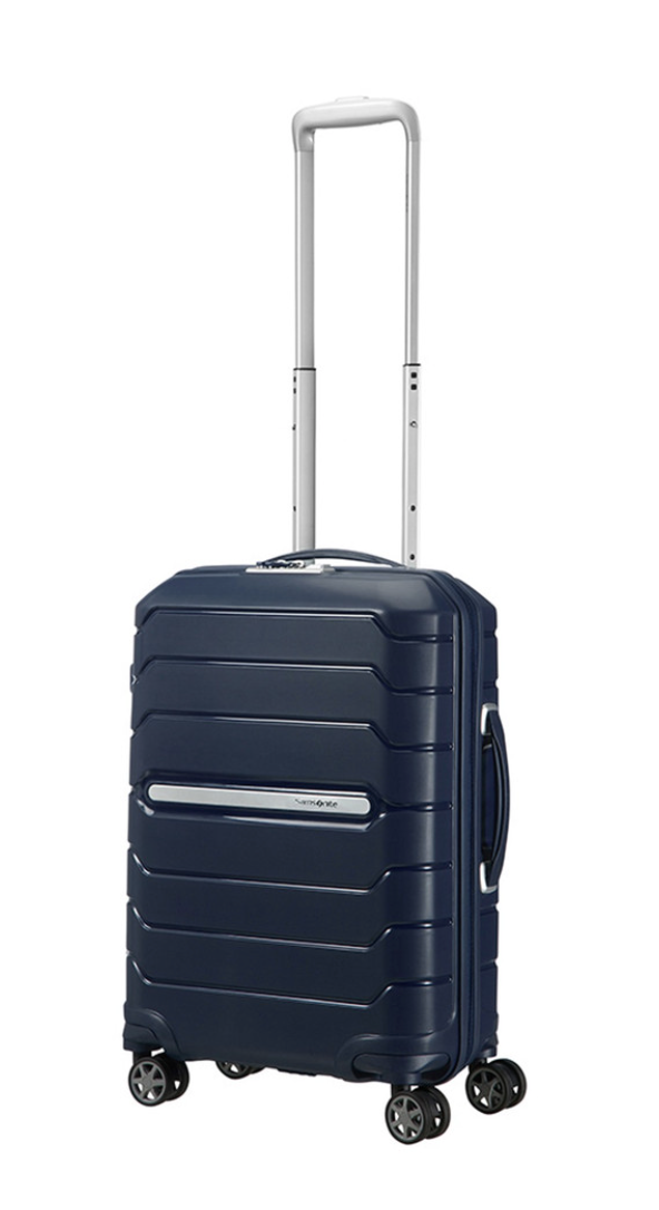 FLUX Expandable Cabin Suitcase 55cm (4 Wheel) - Navy Blue