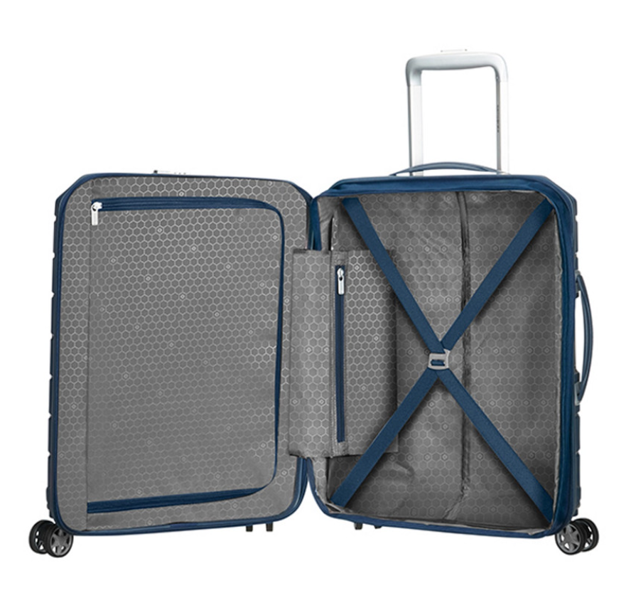 FLUX Expandable Cabin Suitcase 55cm (4 Wheel) - Navy Blue