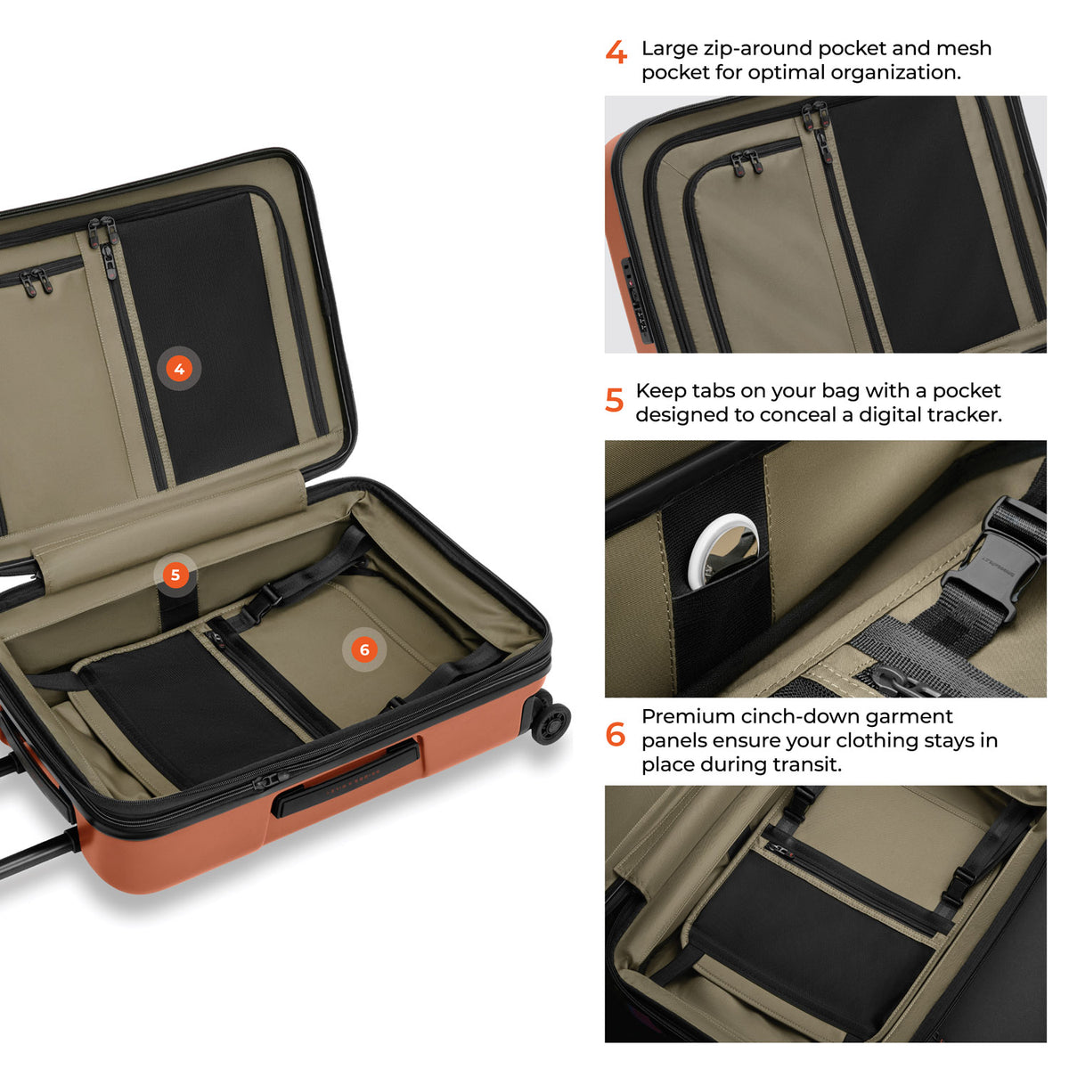 ZDX Essential 56cm Hardside Carry-On Expandable Spinner - Canyon