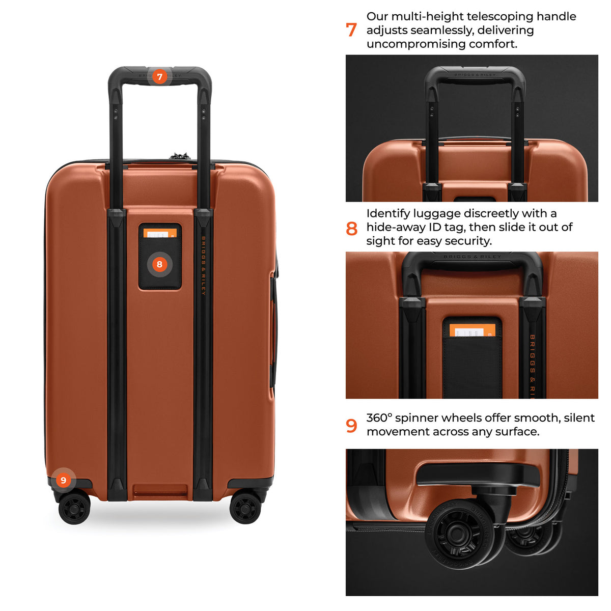 ZDX Essential 56cm Hardside Carry-On Expandable Spinner - Canyon