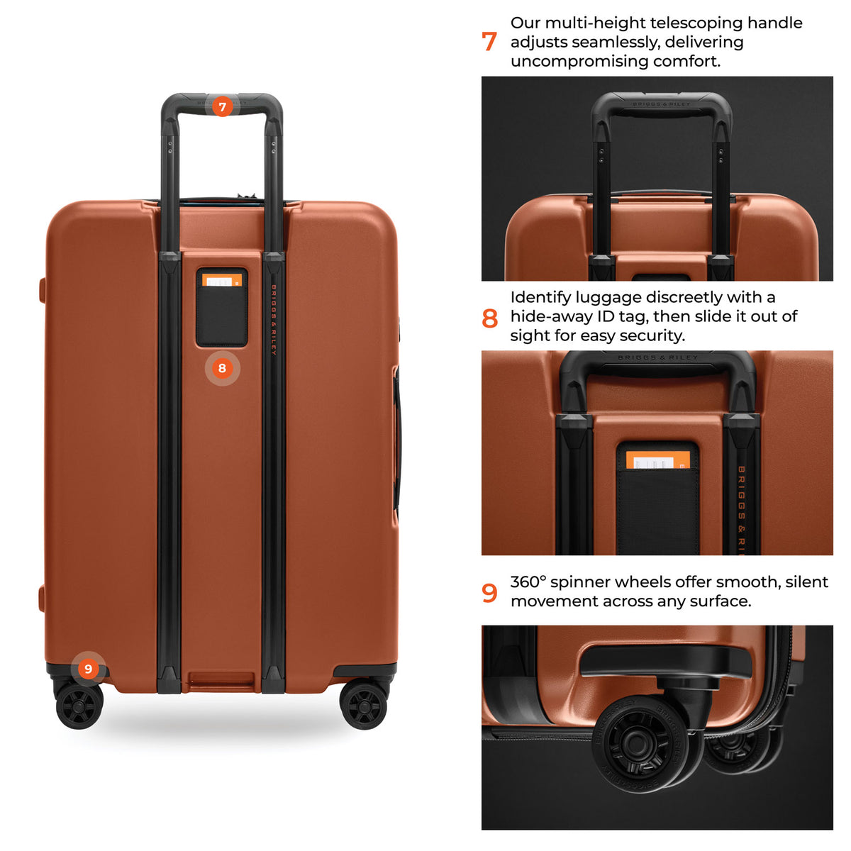 ZDX Medium 68cm Hardside Expandable Spinner - Canyon