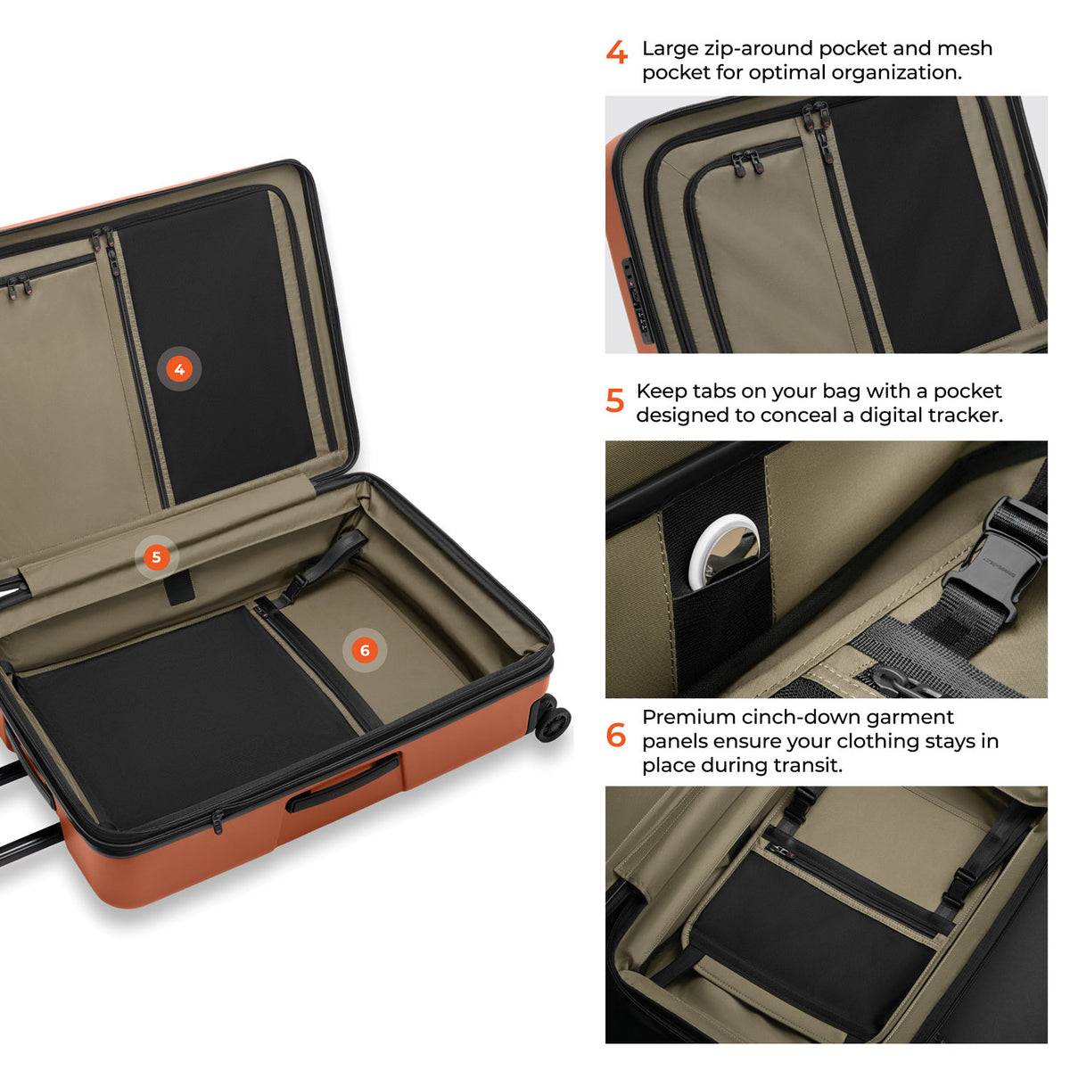 ZDX Large 75cm Hardside Expandable Spinner - Canyon