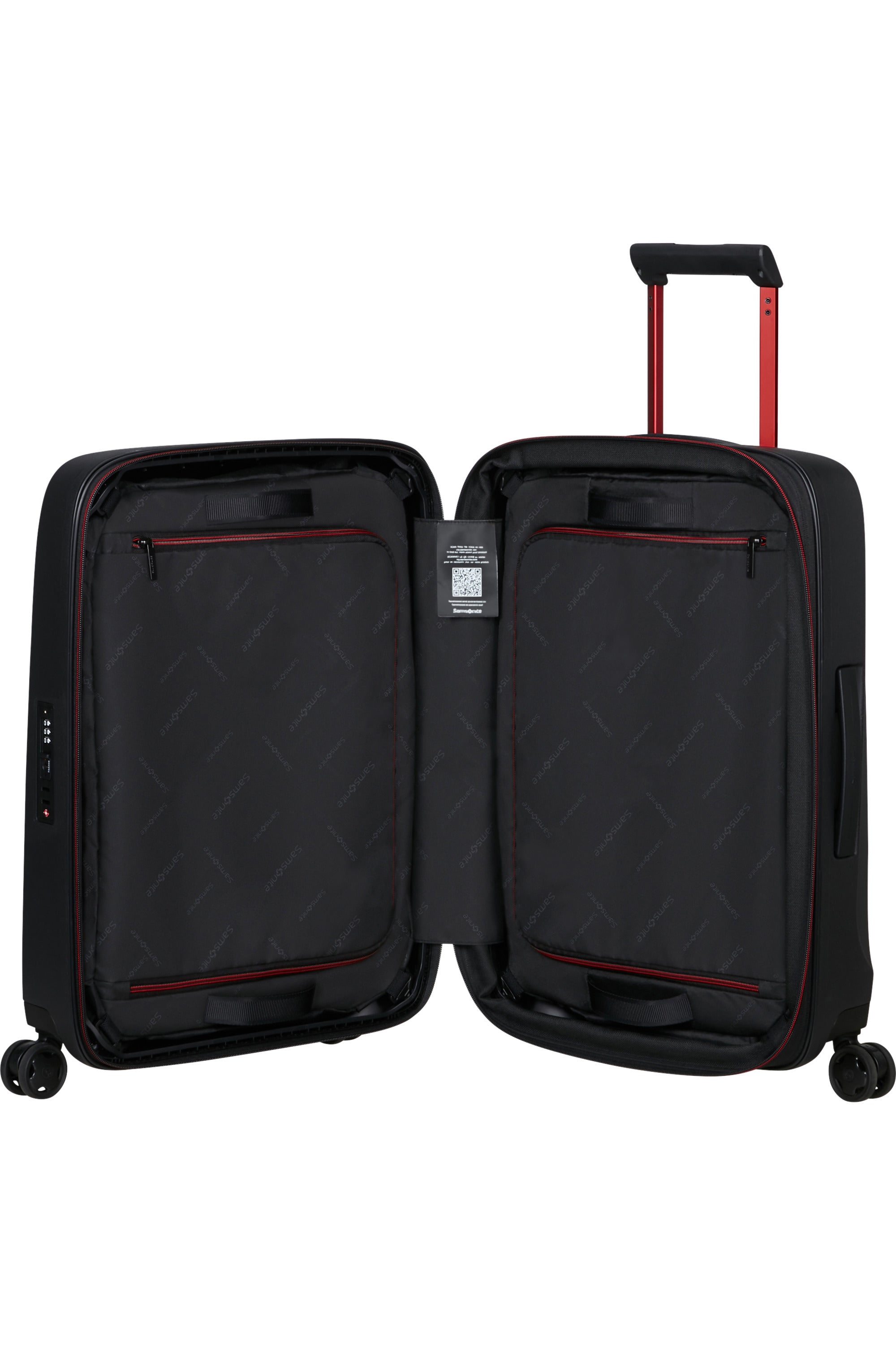 ESSENS Spinner expandable (4 wheels) 55cm - Charcoal/Red