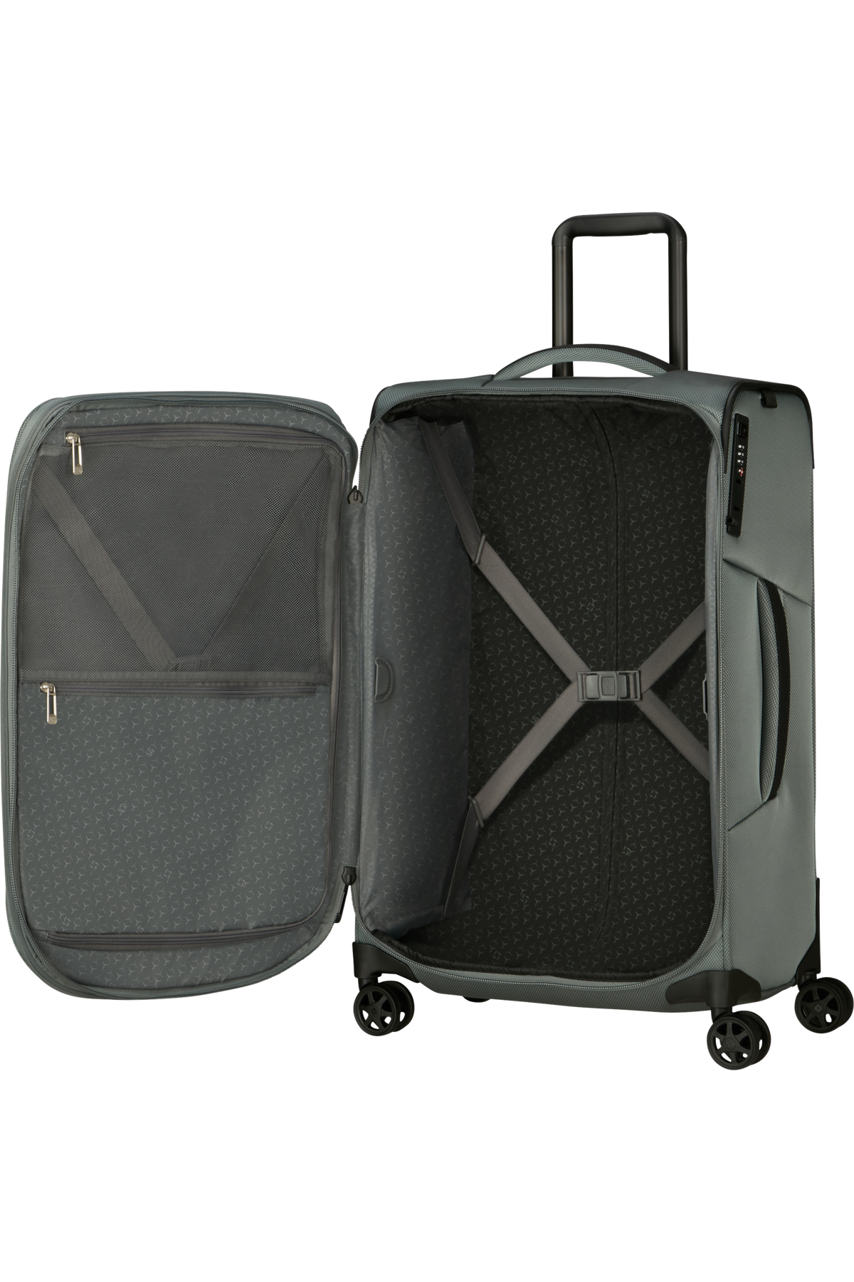 RESPARK 67cm Spinner Expandable (4 wheels) Sage Grey London Luggage