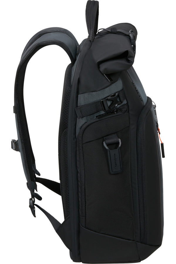 BIZ2GO 2 Rolltop Backpack 15.6" - Graphite/Apricot