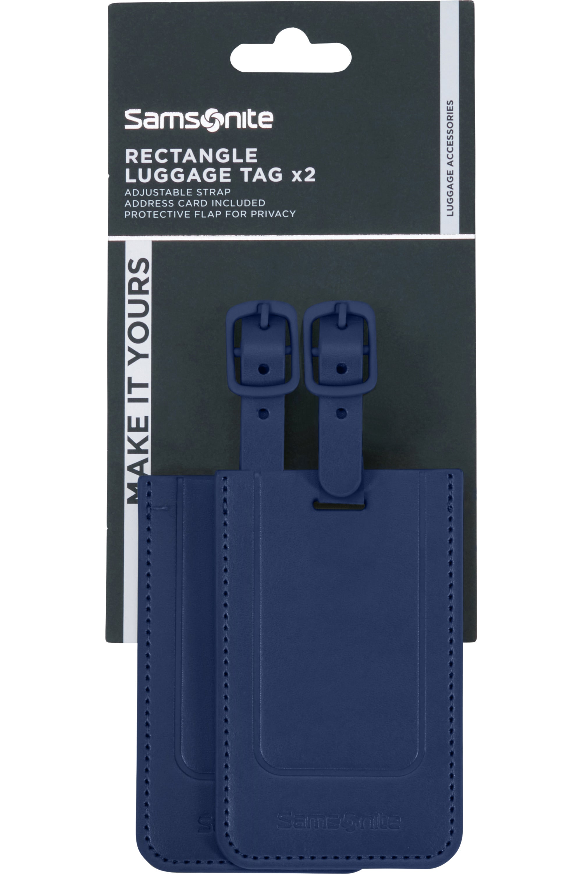 TA Revolution Rectangle Luggage Tag x2 - Midnight Blue