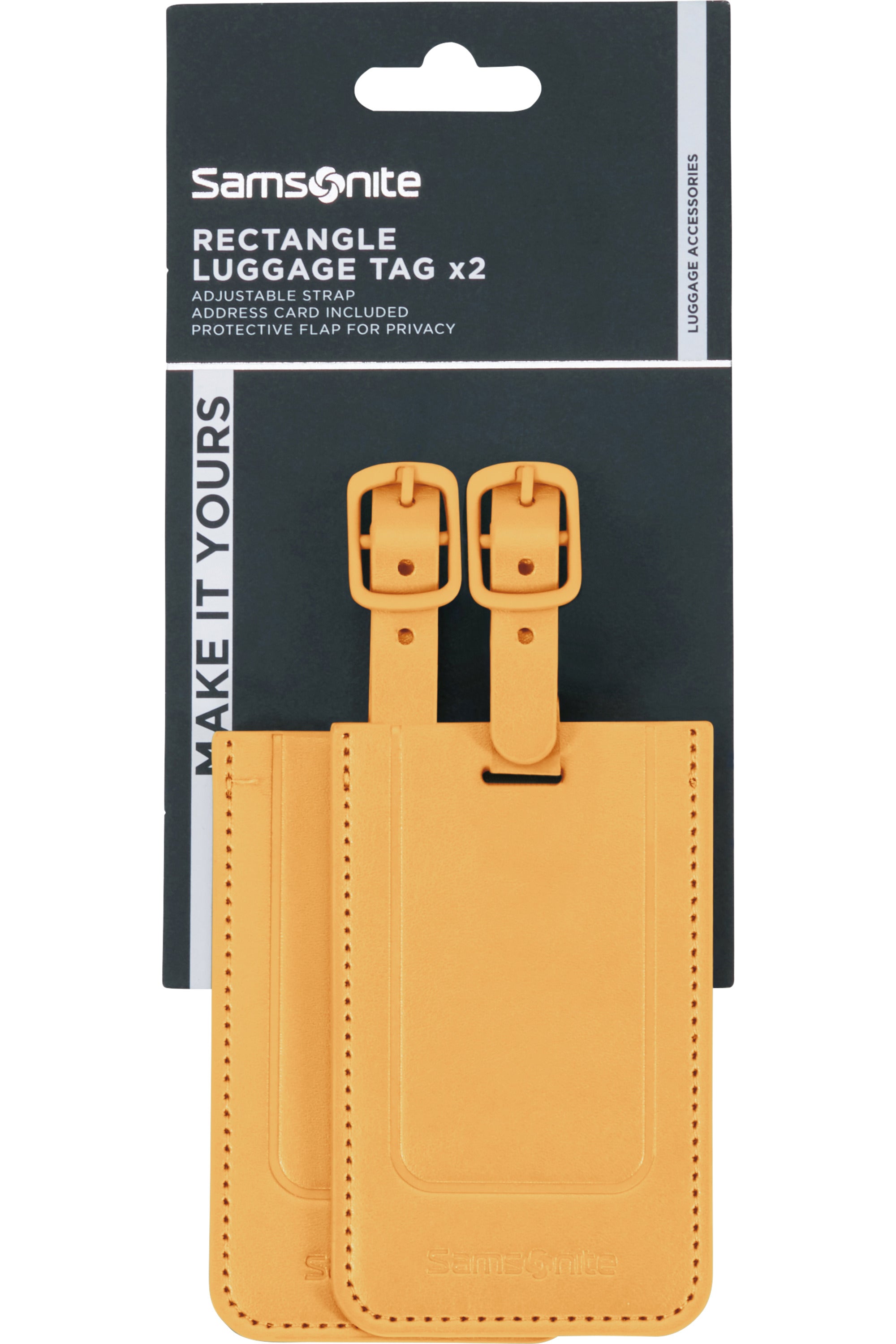 TA Revolution Rectangle Luggage Tag x2 - Yellow