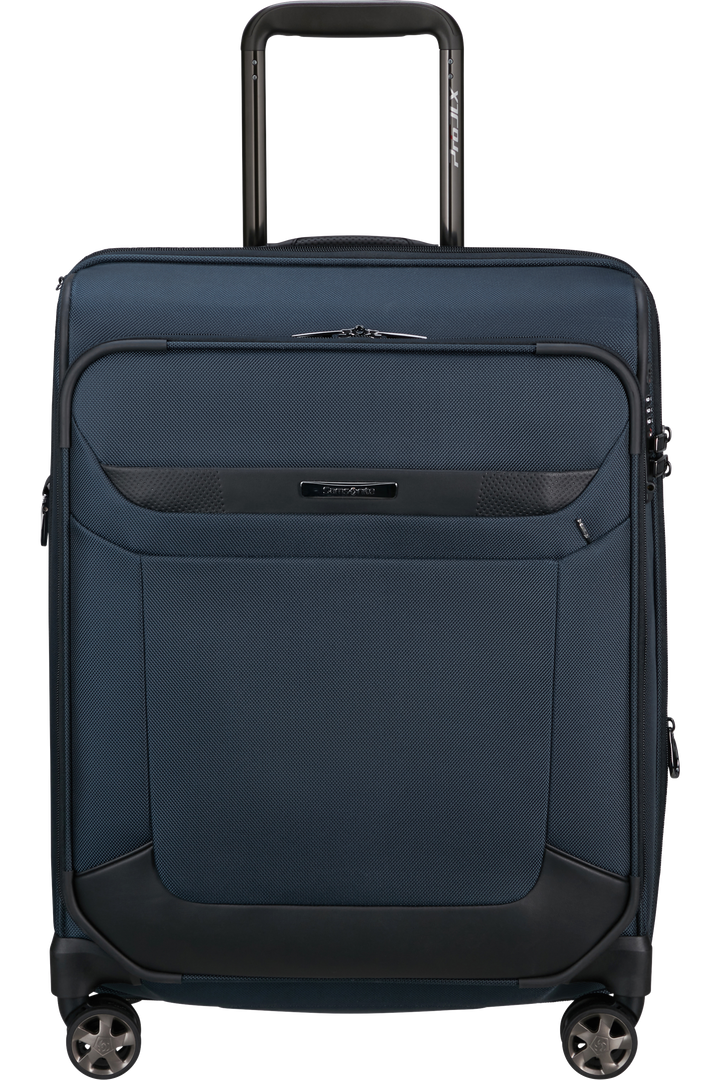 PRO DLX 6 Spinner Expandable 4 wheels 55cm Blue London Luggage