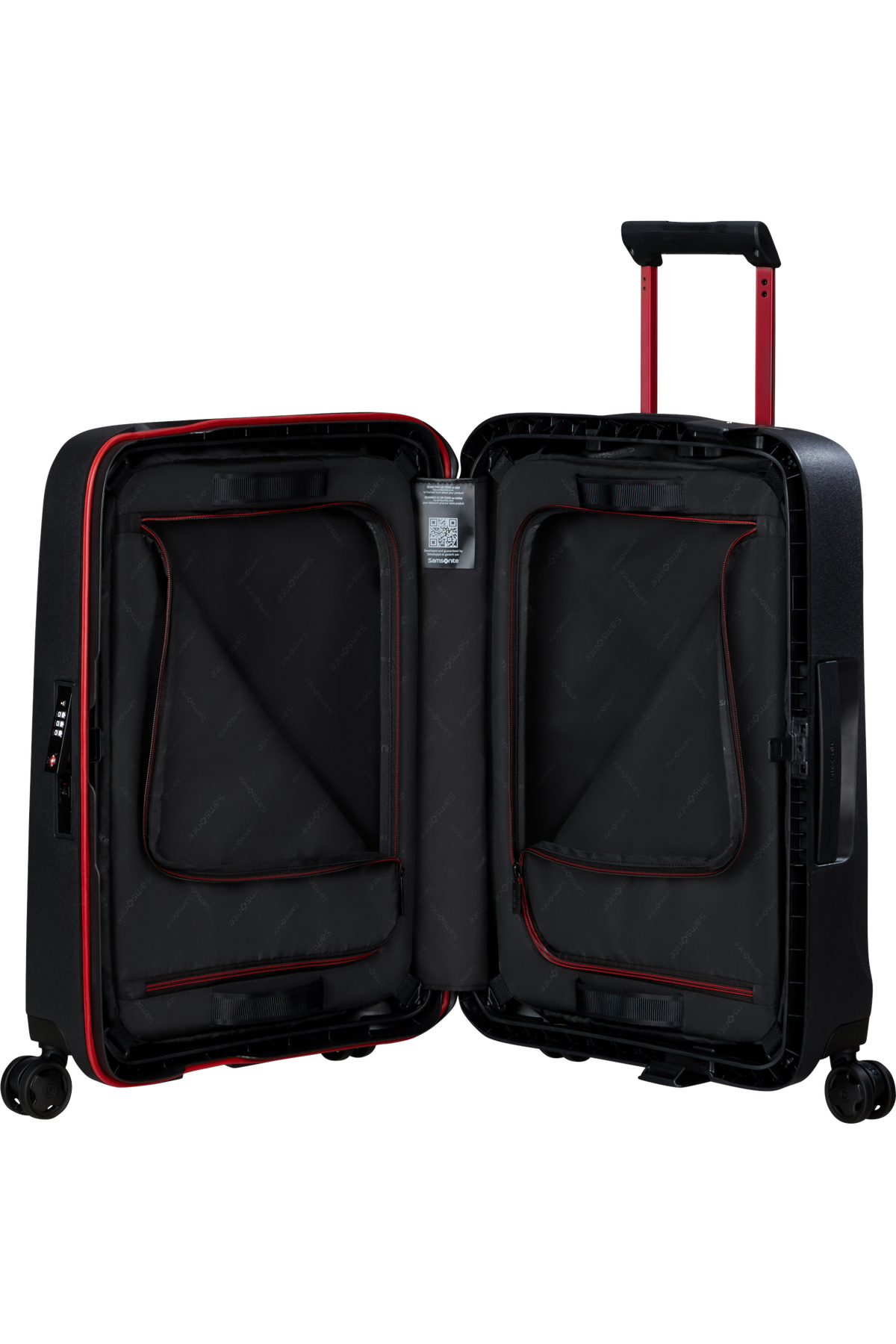 ESSENS Spinner (4 wheels) 55cm Charcoal/Red London Luggage