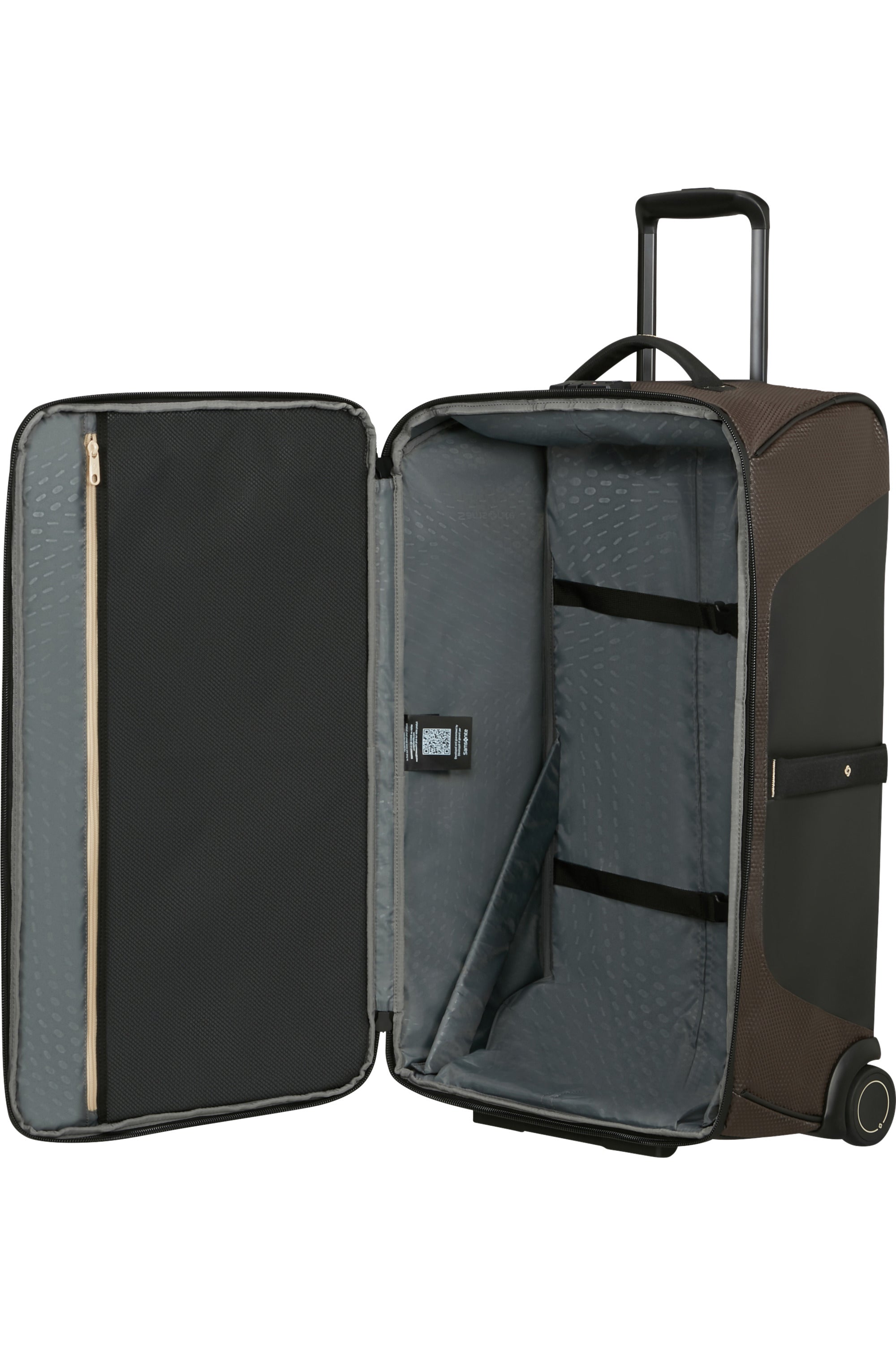 ECODIVER Duffle with wheels 67cm  - Coffee Bean