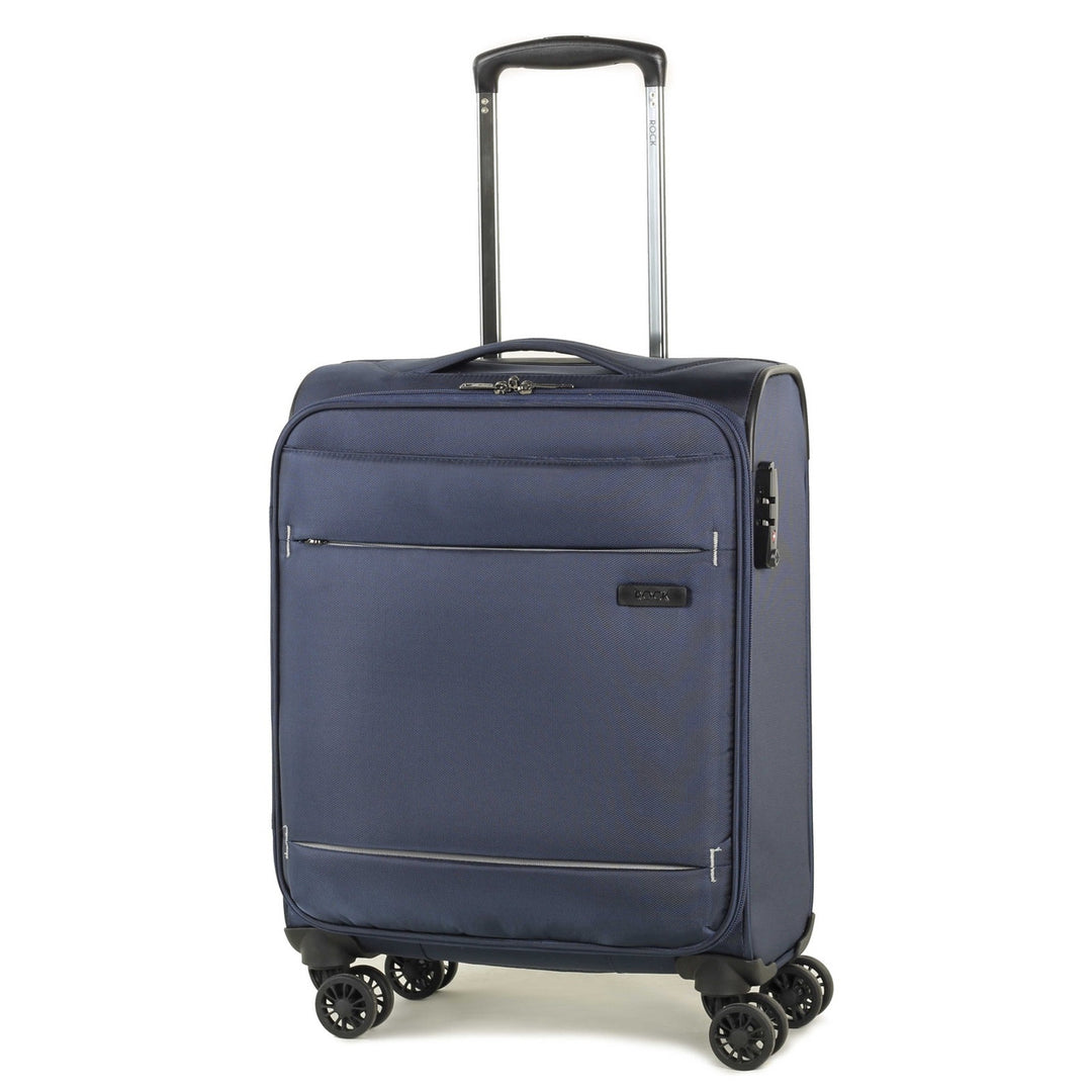 DELUXE Lite 4 Wheel Cabin Suitcase 55cm Navy