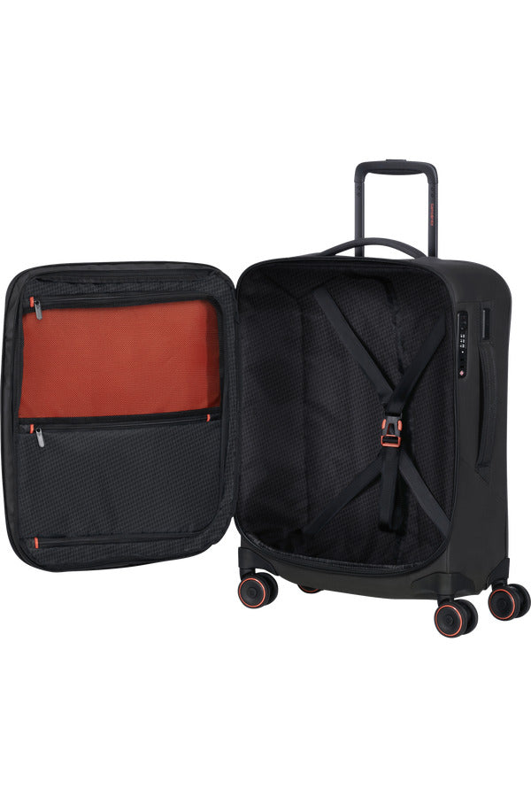 GLAZED Spinner Expandable (4 wheels) 55cm - Black