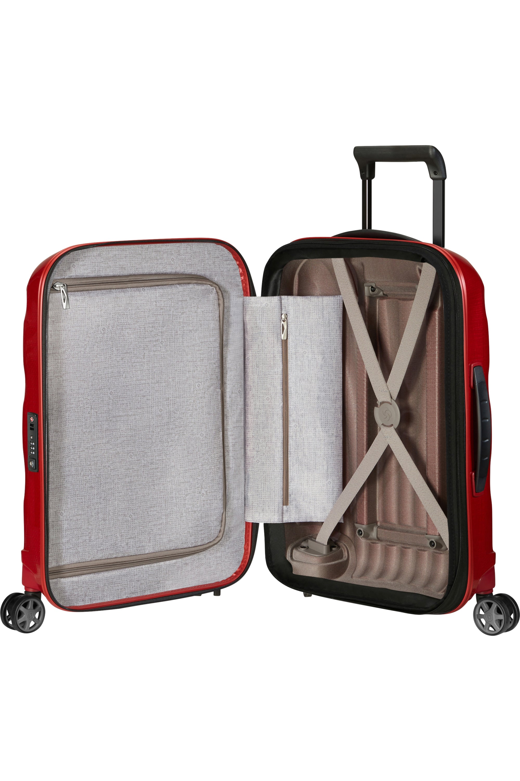 C-Lite Spinner (4 wheels) 55cm Expandable Cabin - Chili Red