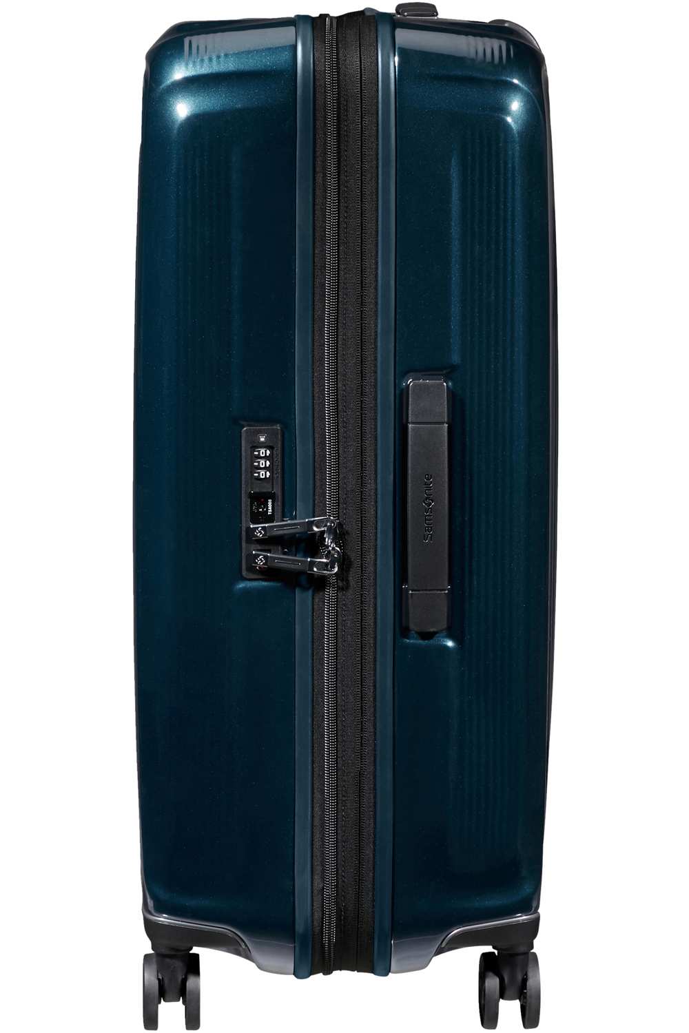 NUON Spinner Expandable 4 wheels 69cm Metallic Dark Blue London Luggage