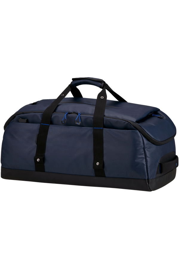 Blue overnight bag top