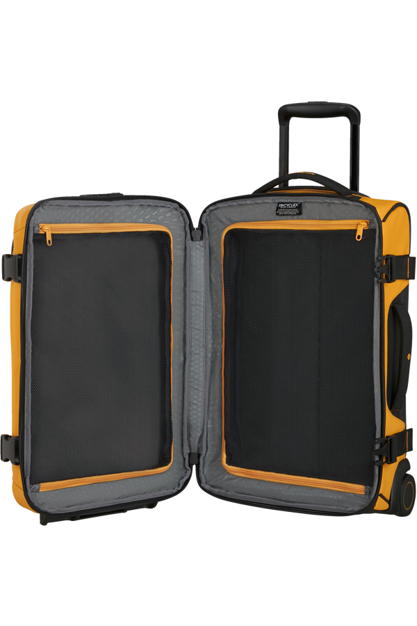 Double wheel luggage outlet