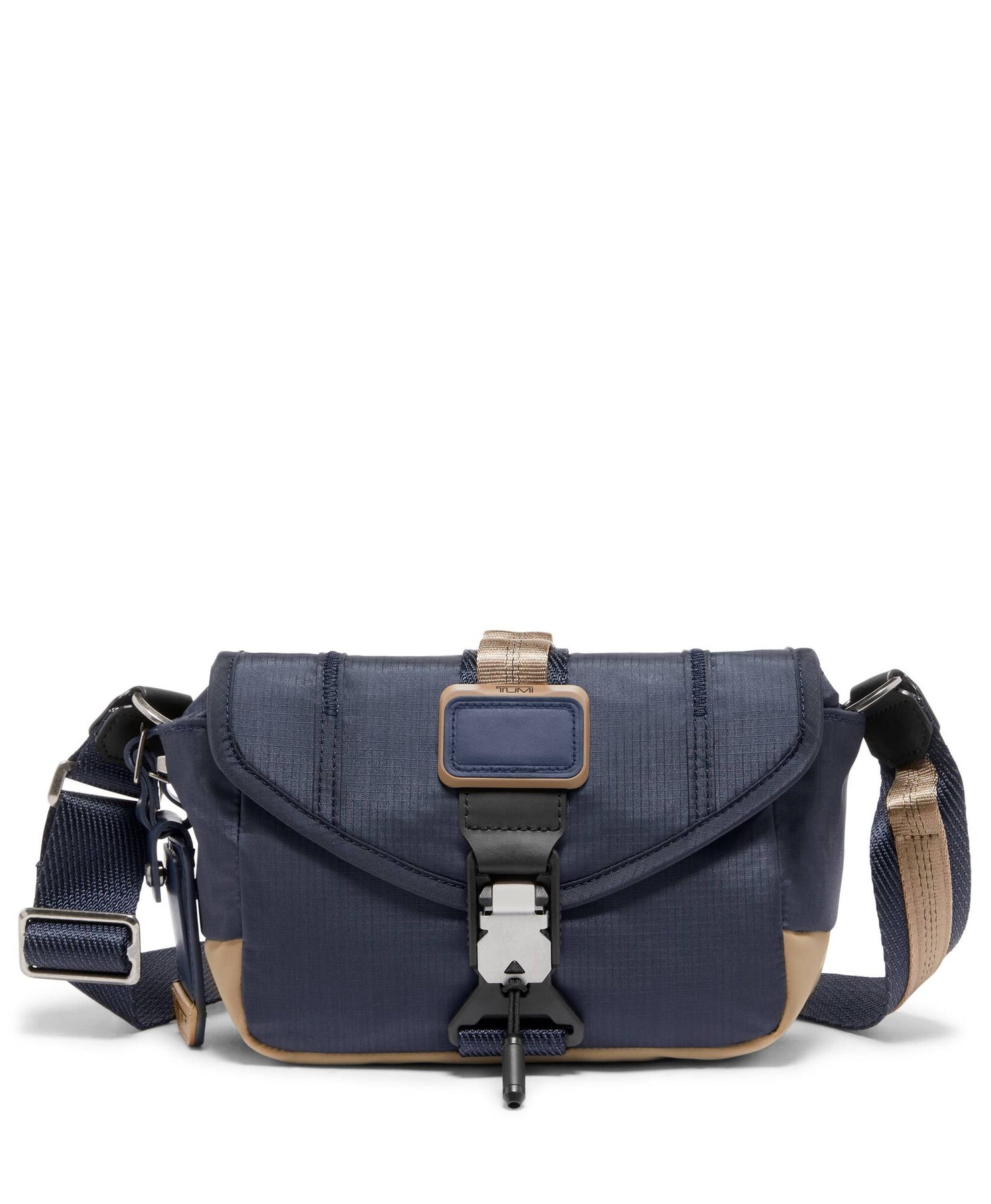 ALPHA BRAVO Compass Flap Crossbody Midnight Navy Khaki London