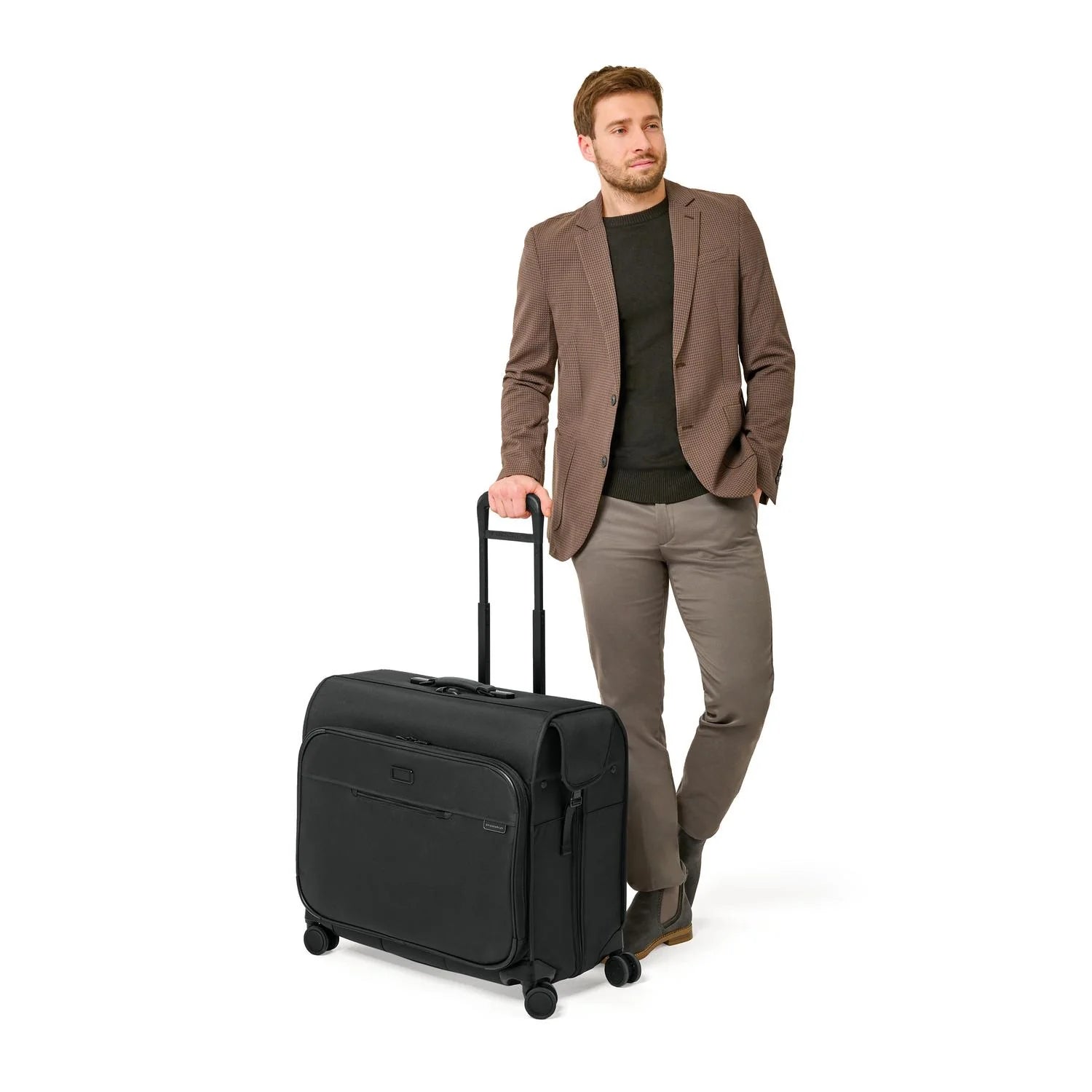 BASELINE DELUXE WARDROBE SPINNER Black London Luggage