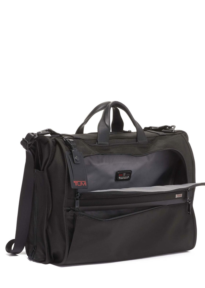 Alpha 3 Garment Bag Tri Fold Carry On Black London Luggage
