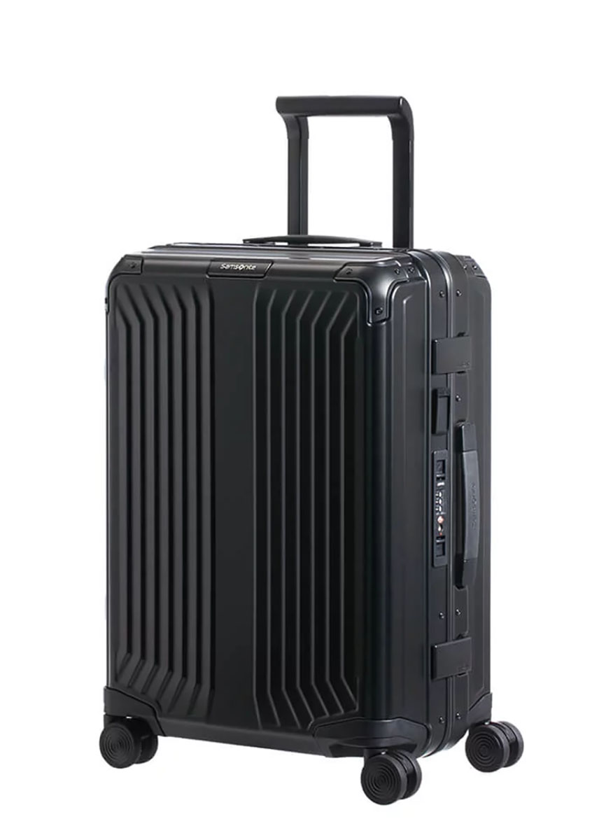 Lite Box Alu Spinner 4 Wheels 55cm Black London Luggage
