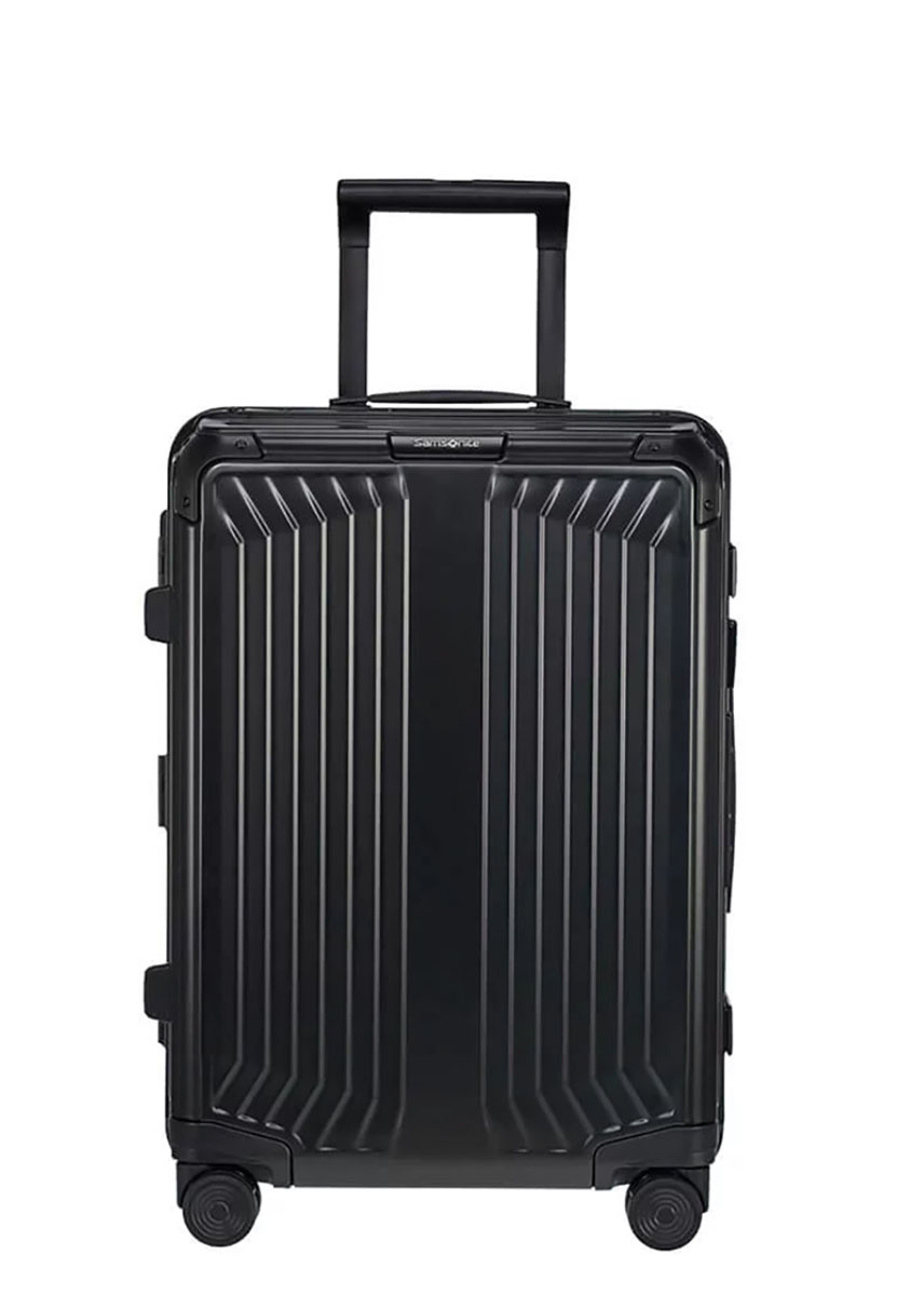 Lite Box Alu Spinner 4 Wheels 55cm Black London Luggage
