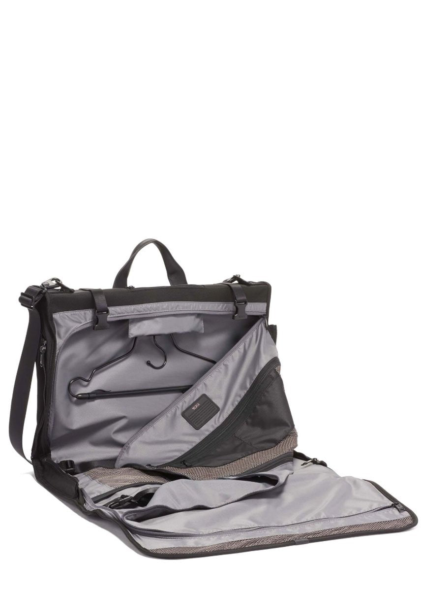 Alpha 3 Garment Bag Tri Fold Carry On Black London Luggage